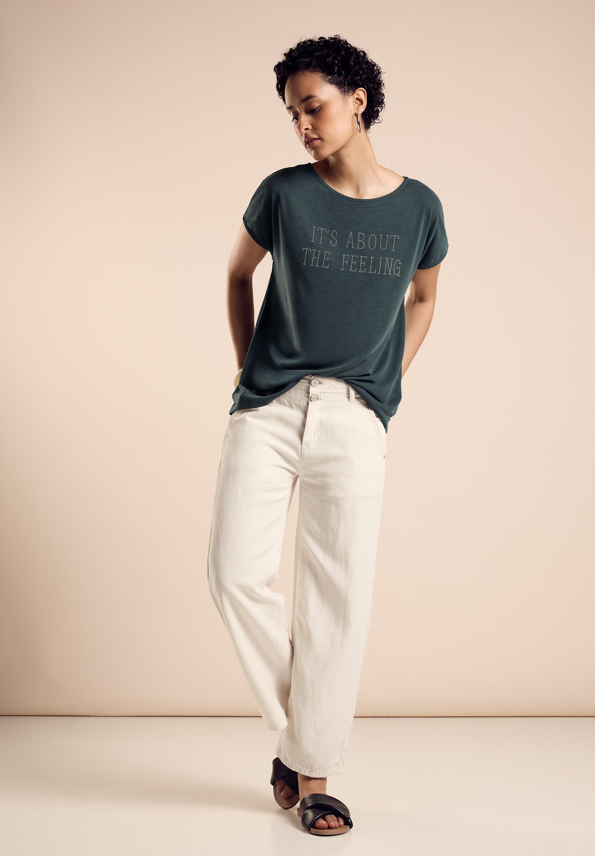 STREET ONE Shirttop met belettering