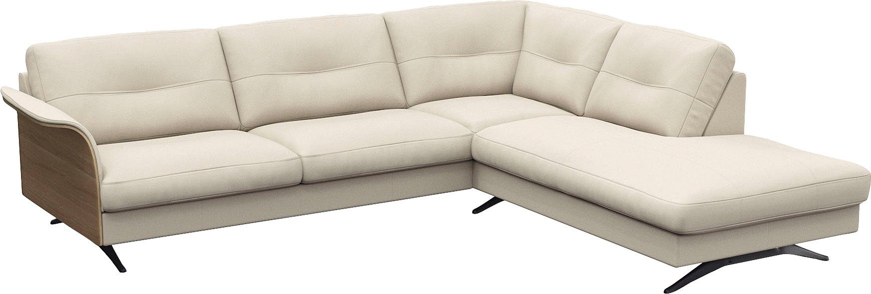 FLEXLUX Hoekbank Glow, super comfortabel door hoogwaardige zitconstructie met binnenvering, L-vorm
