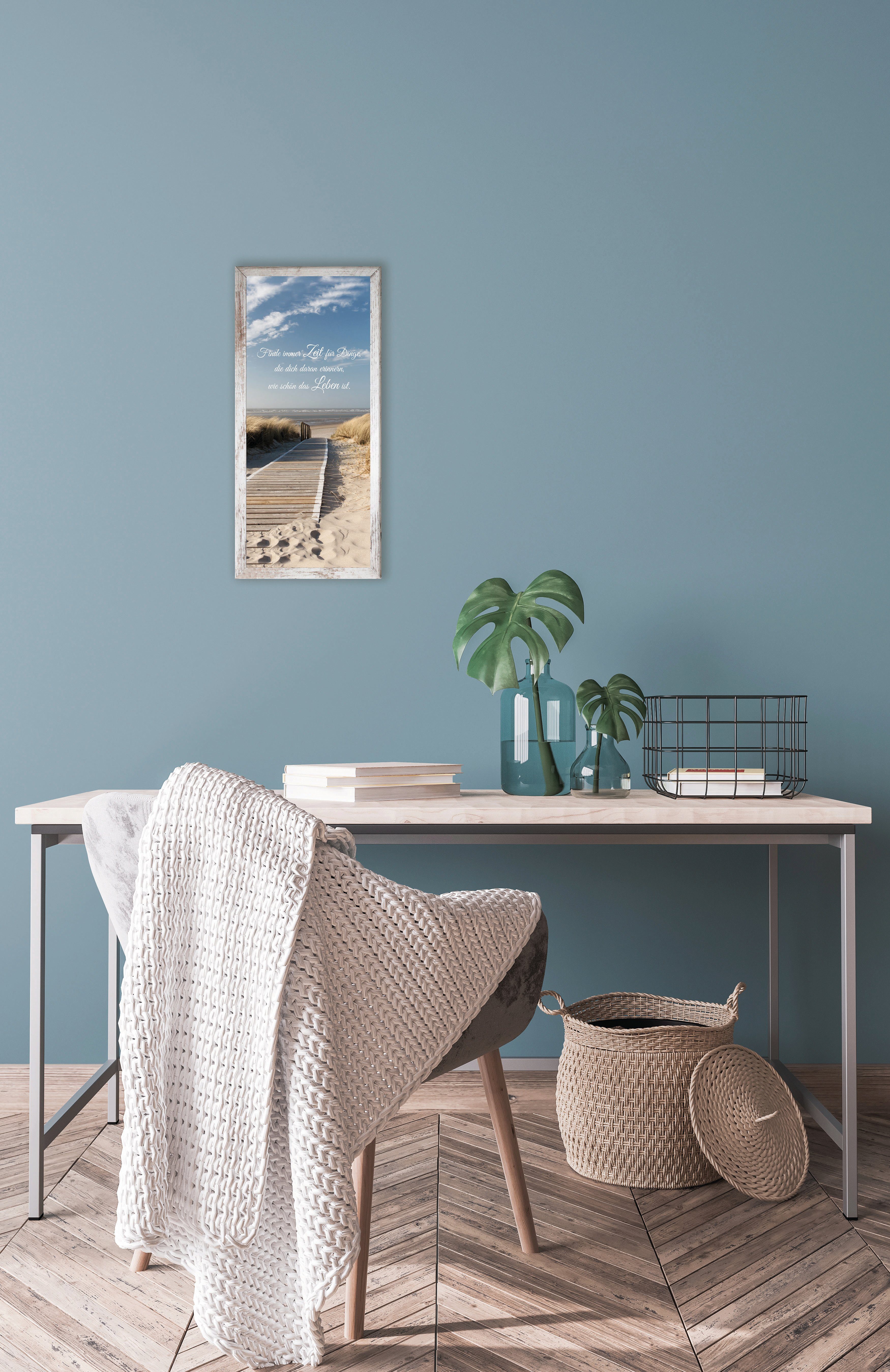 Bönninghoff Artprint met lijst Strand- quote (1 stuk)
