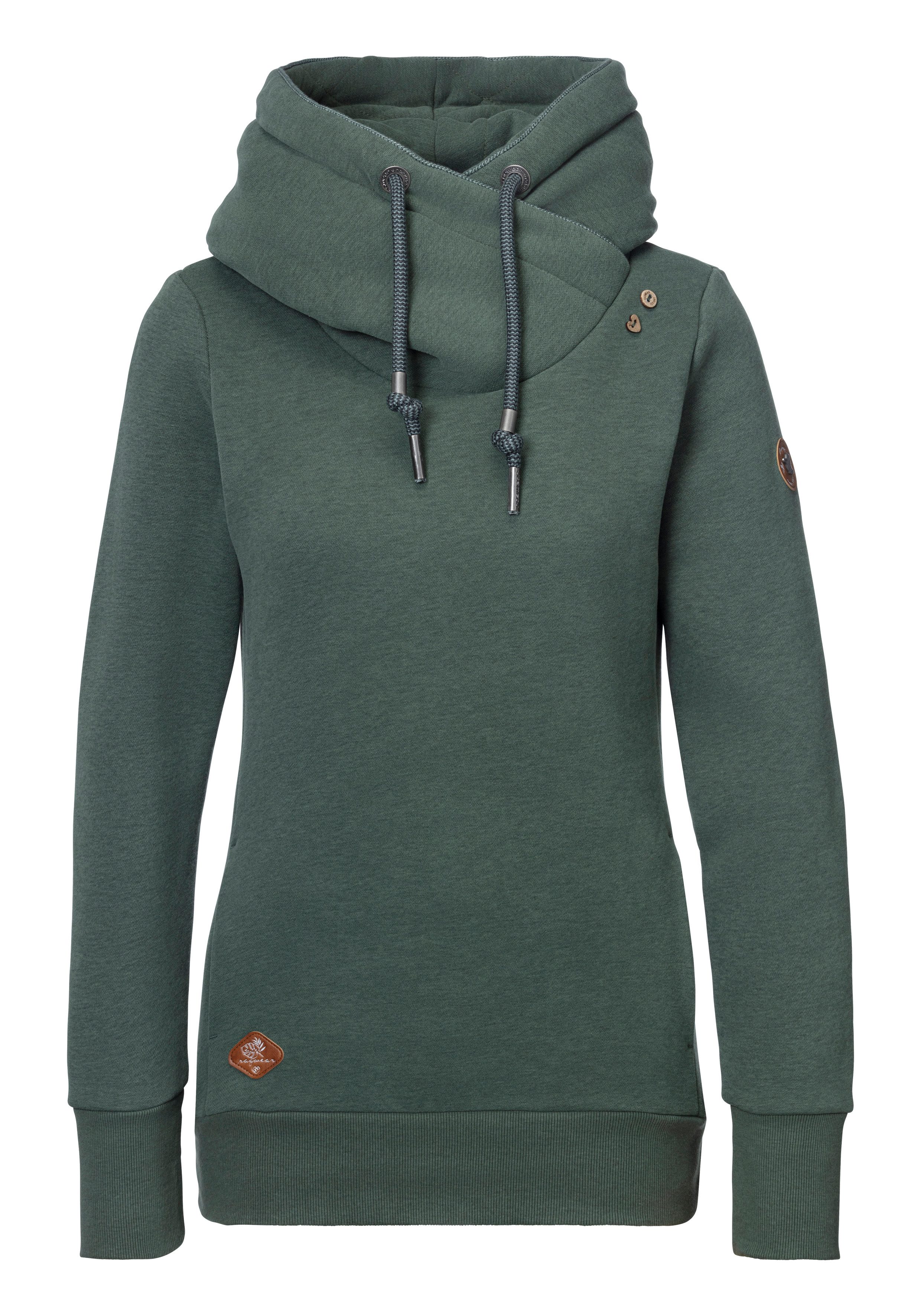 Ragwear Hoodie GRIPYBUTTON Sweater met rustieke koordaccenten