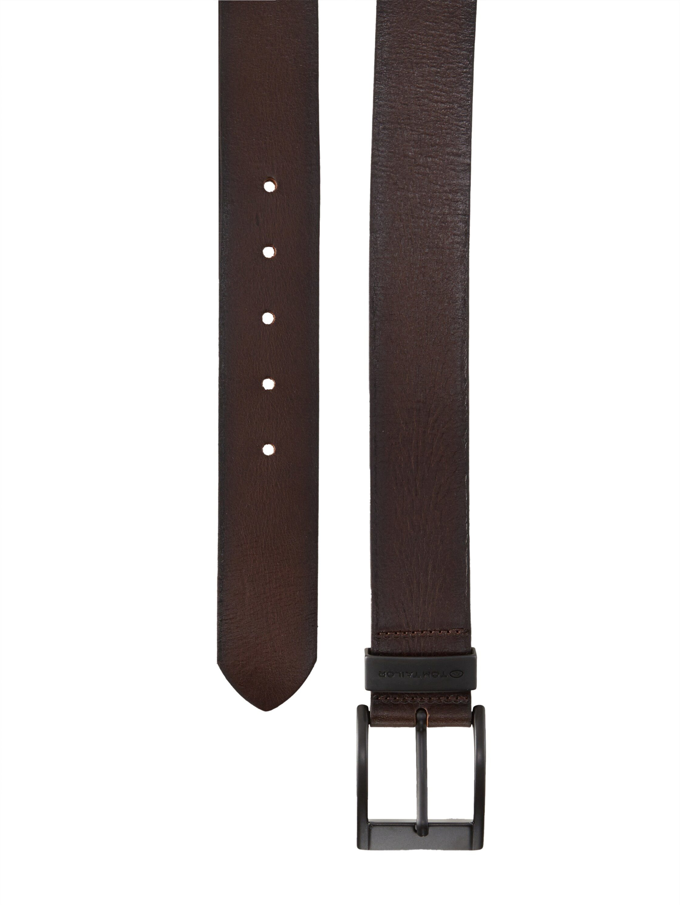 Tom Tailor Leren riem TTTHOMAS 4 cm brede herengordel, casual en jeanslook, tot maat 120