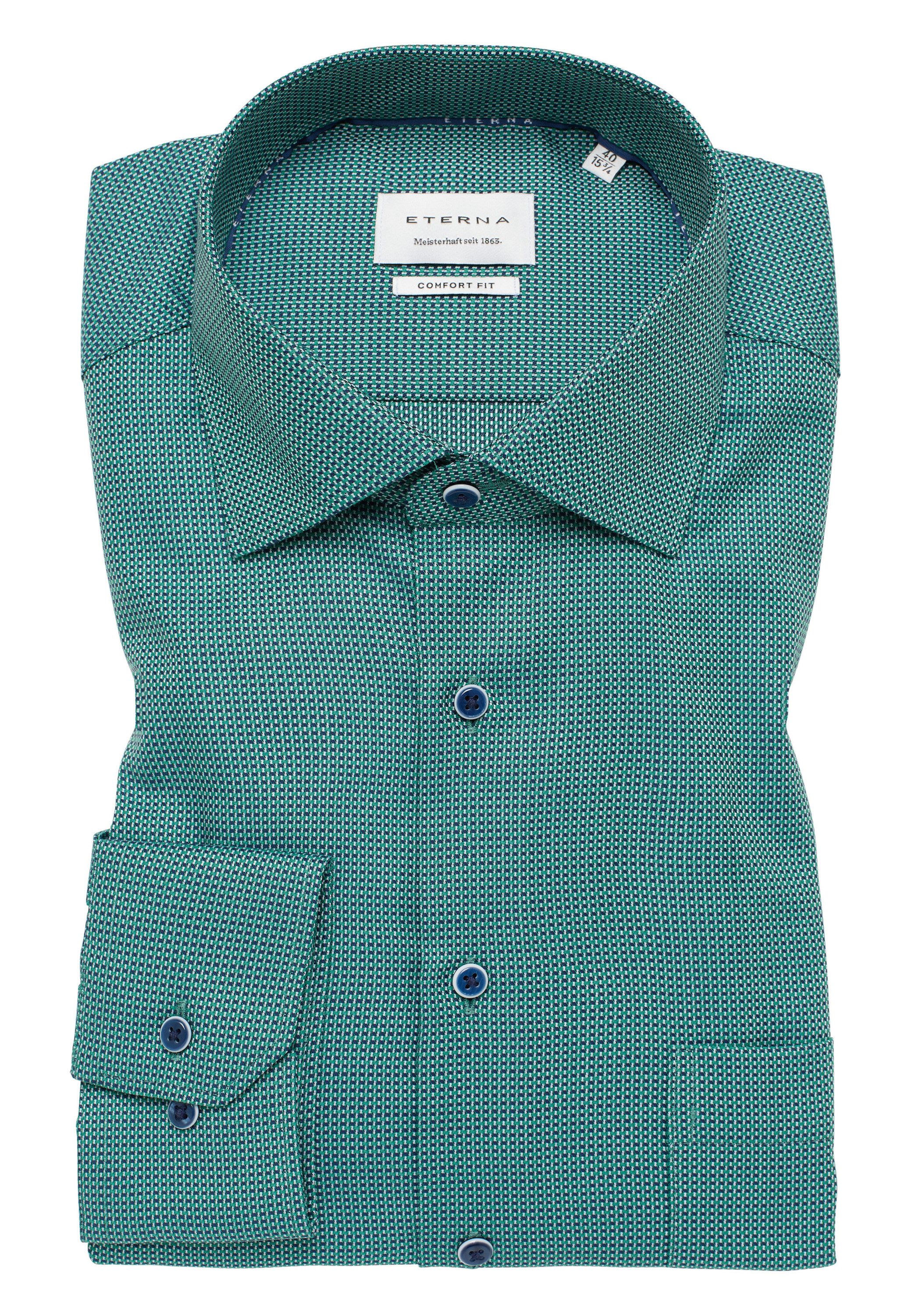 Eterna Overhemd met lange mouwen Comfort fit NON IRON (strijkvrij)