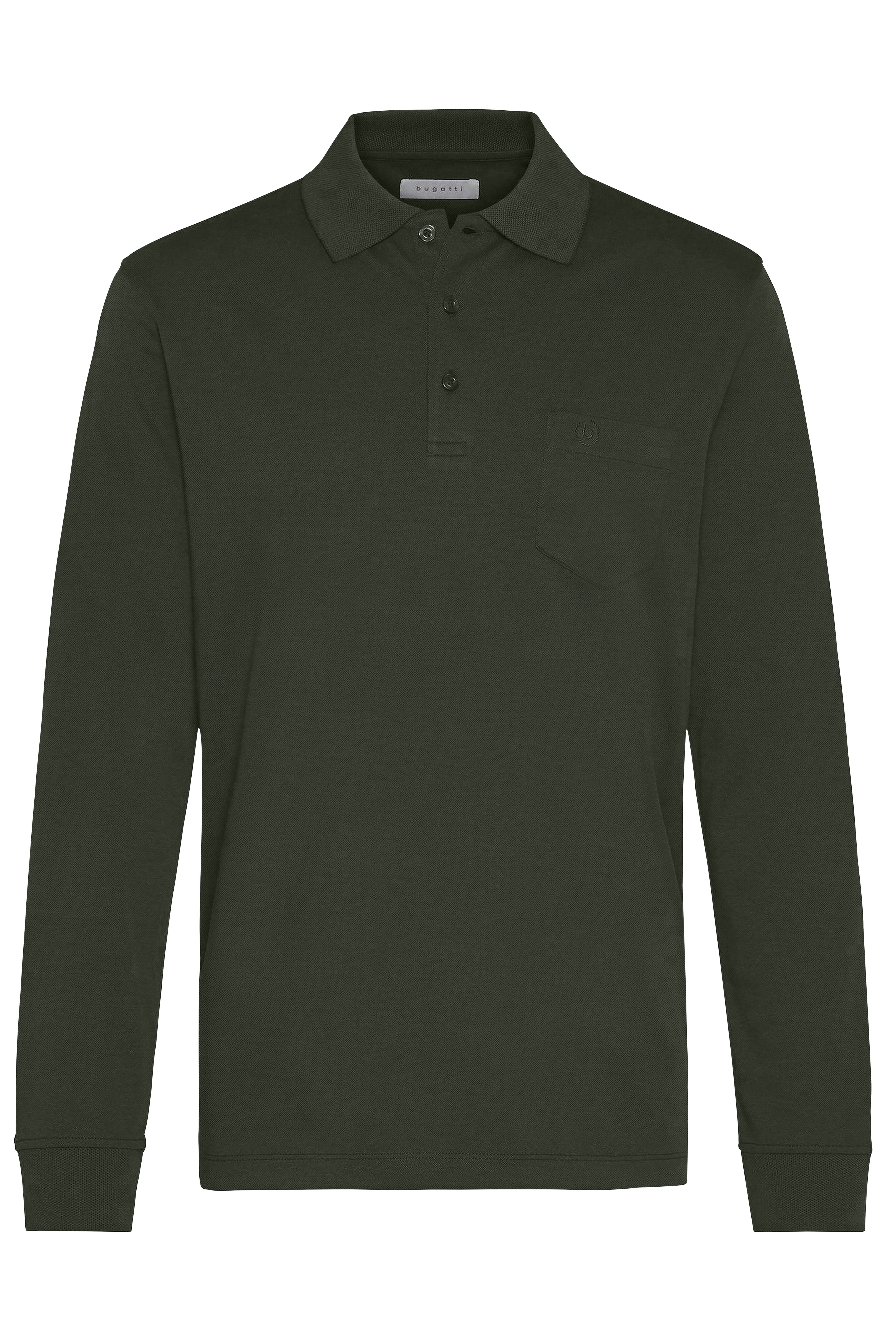 Bugatti Poloshirt met lange mouwen met fijne structuuruitstraling