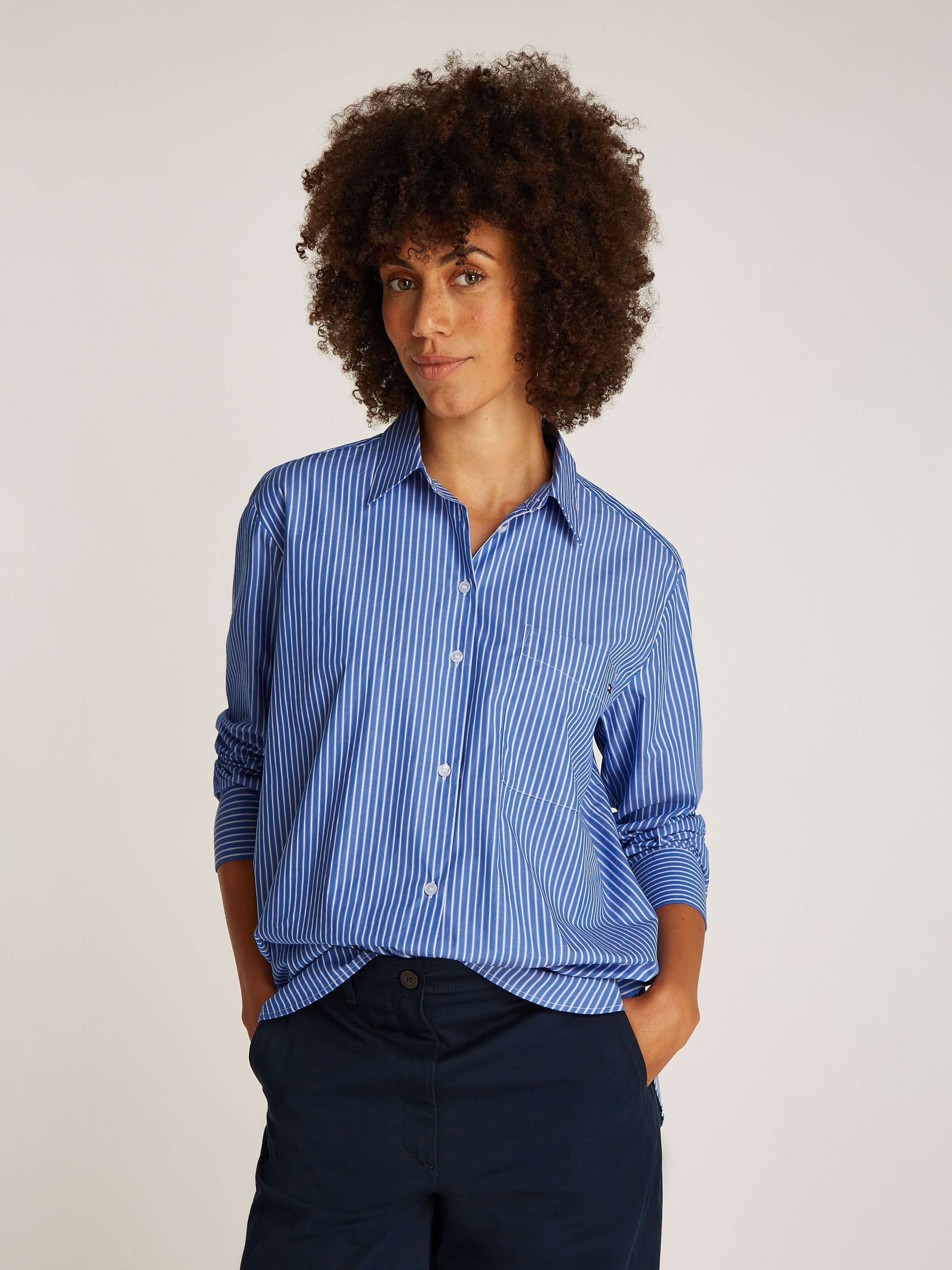 Tommy Hilfiger Overhemdblouse ESS POPLIN EASY FIT SHIRT