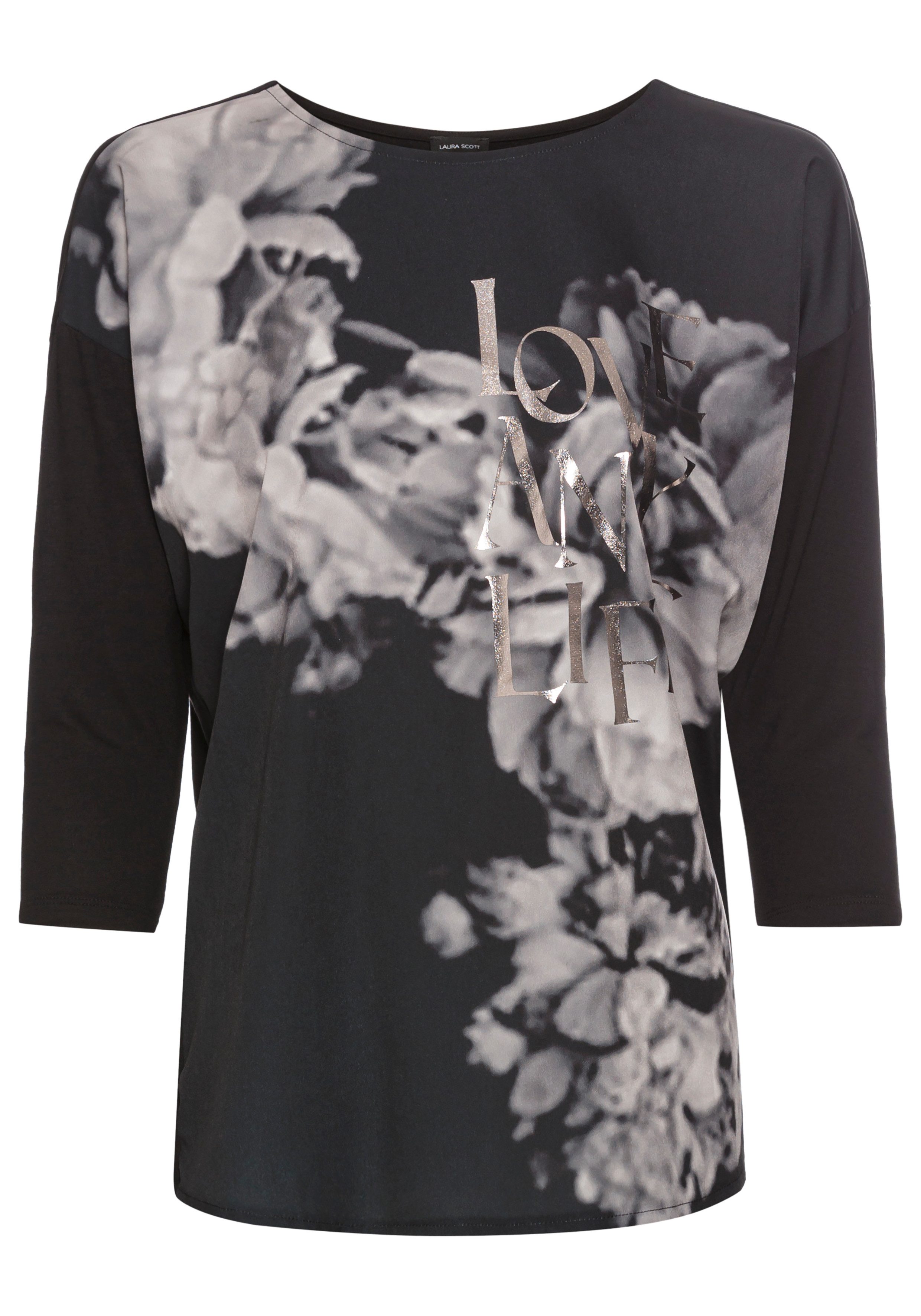 Laura Scott Shirtblouse in de materiaalmix