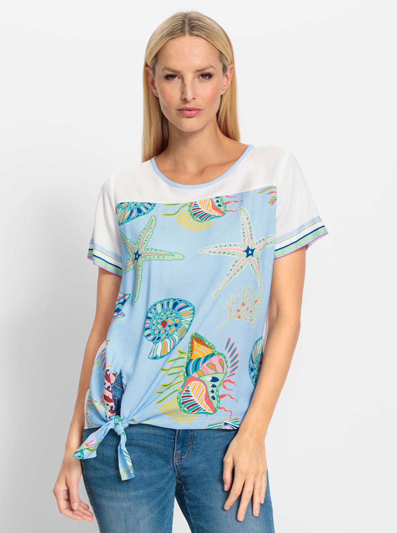 heine Gedessineerde blouse