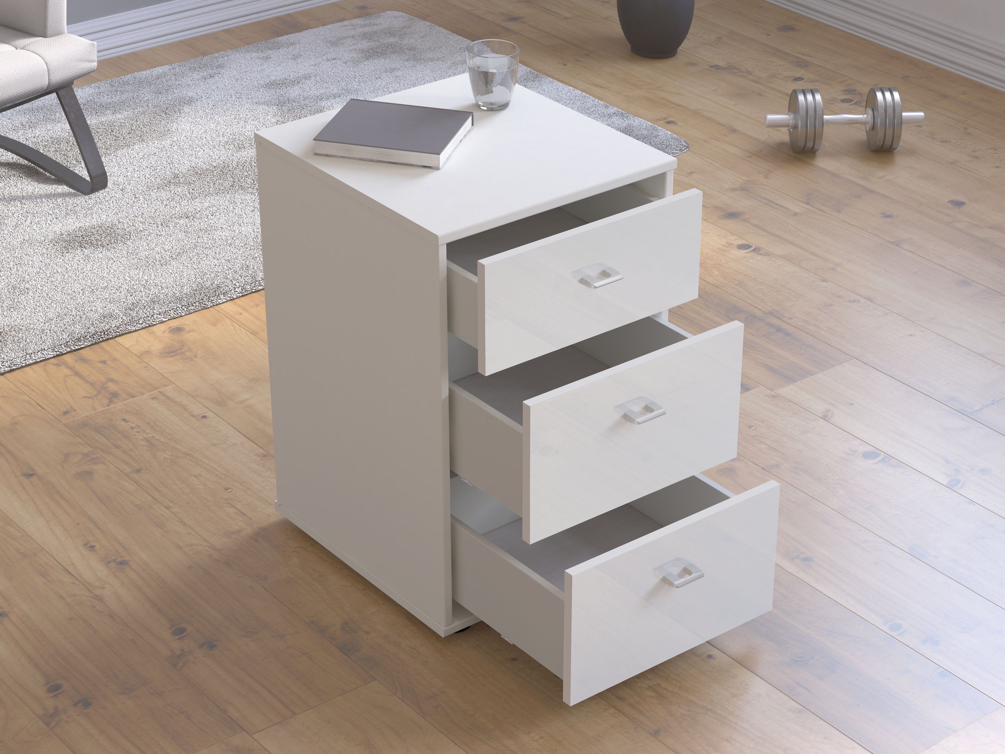WIEMANN Nachtkastje Rialto in boxspringhoogte, voorgemonteerd (set, 2 stuks)