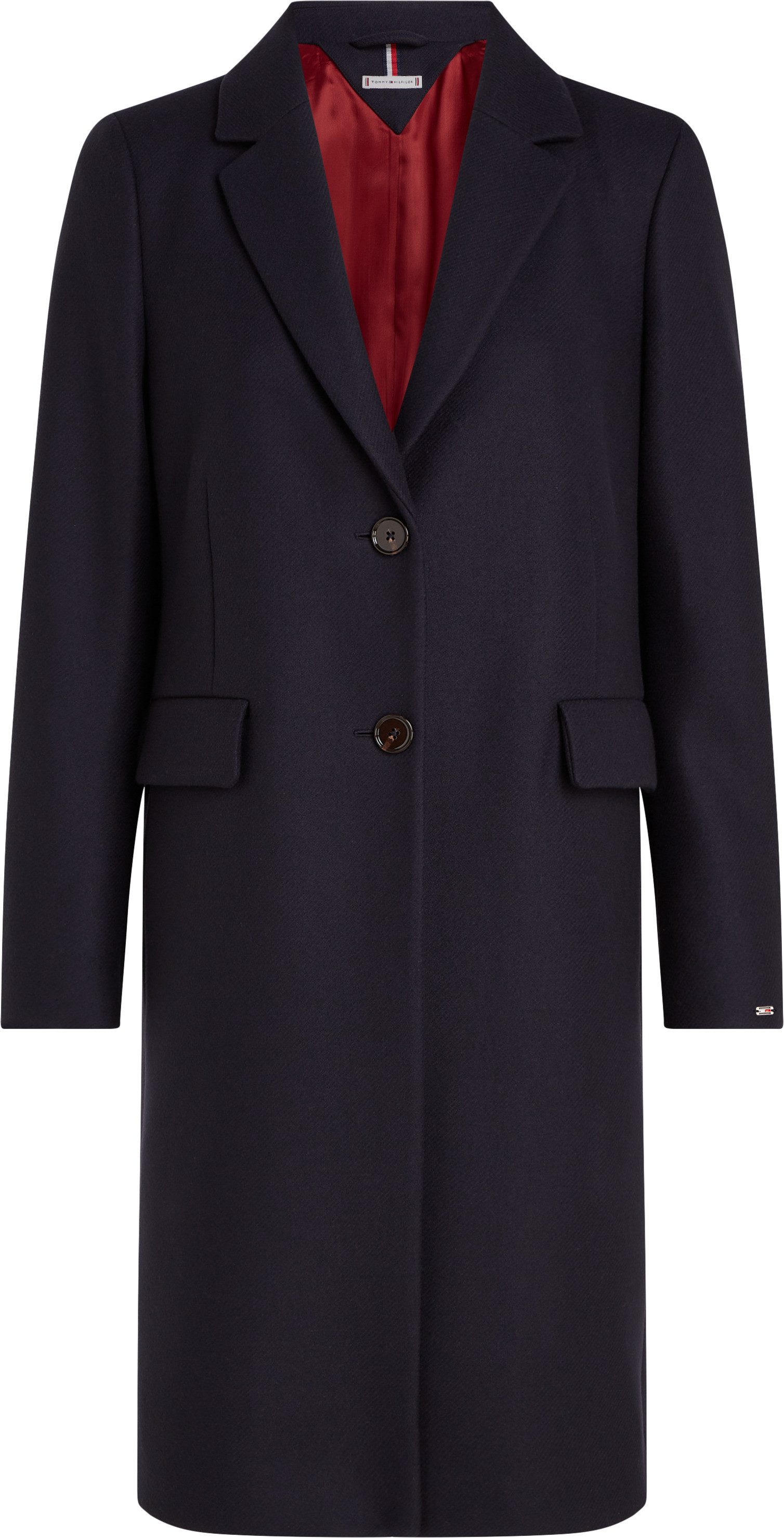 Tommy Hilfiger Lange jas met gestempeld logo