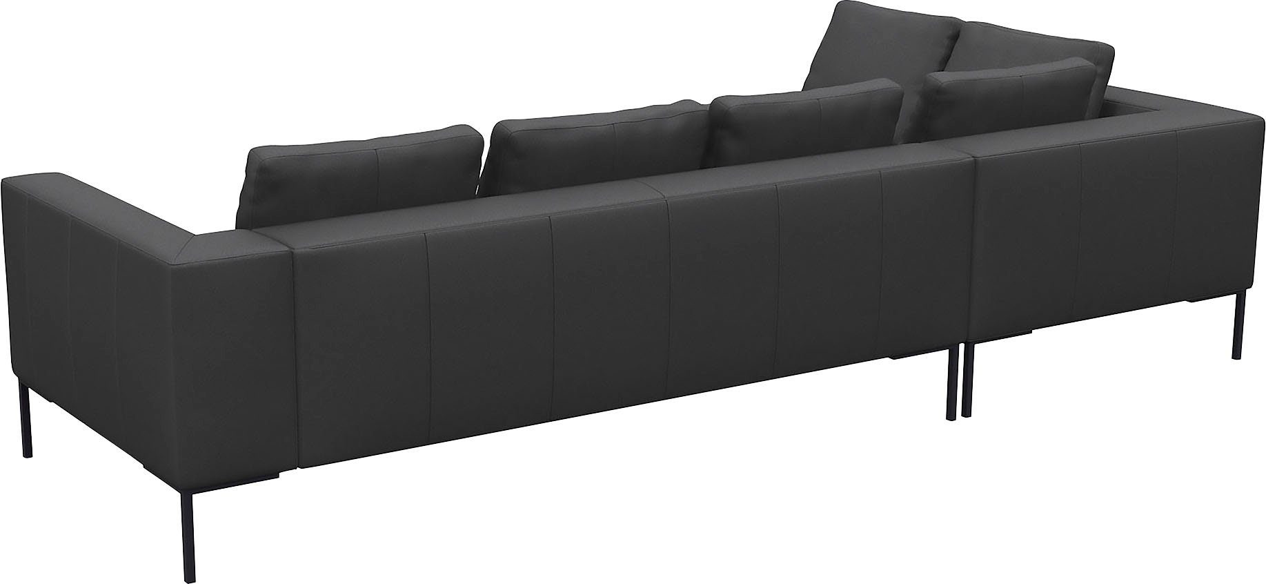 FLEXLUX Hoekbank Loano, super comfortabel zitcomfort door koudschuim in de zitting, L-vorm