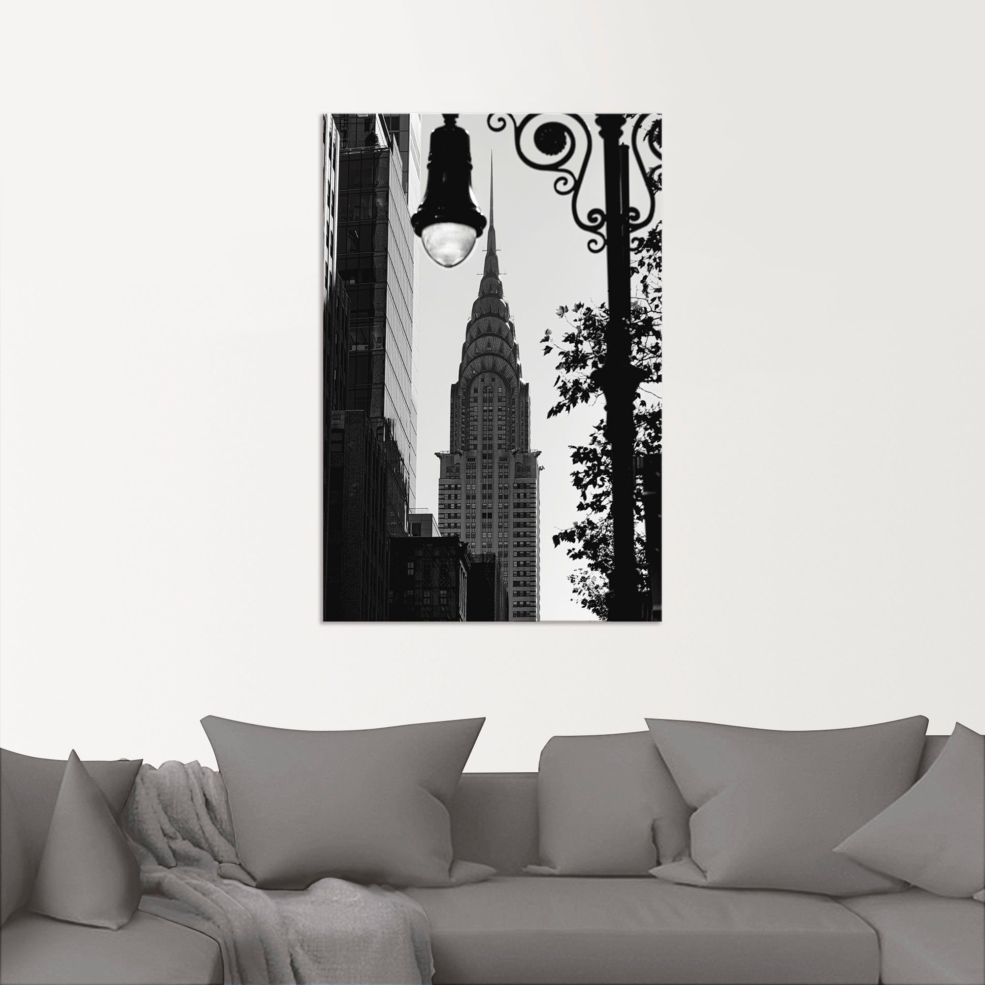 Artland Artprint New York Chrysler Building als artprint van aluminium, artprint voor buiten, poster in diverse formaten