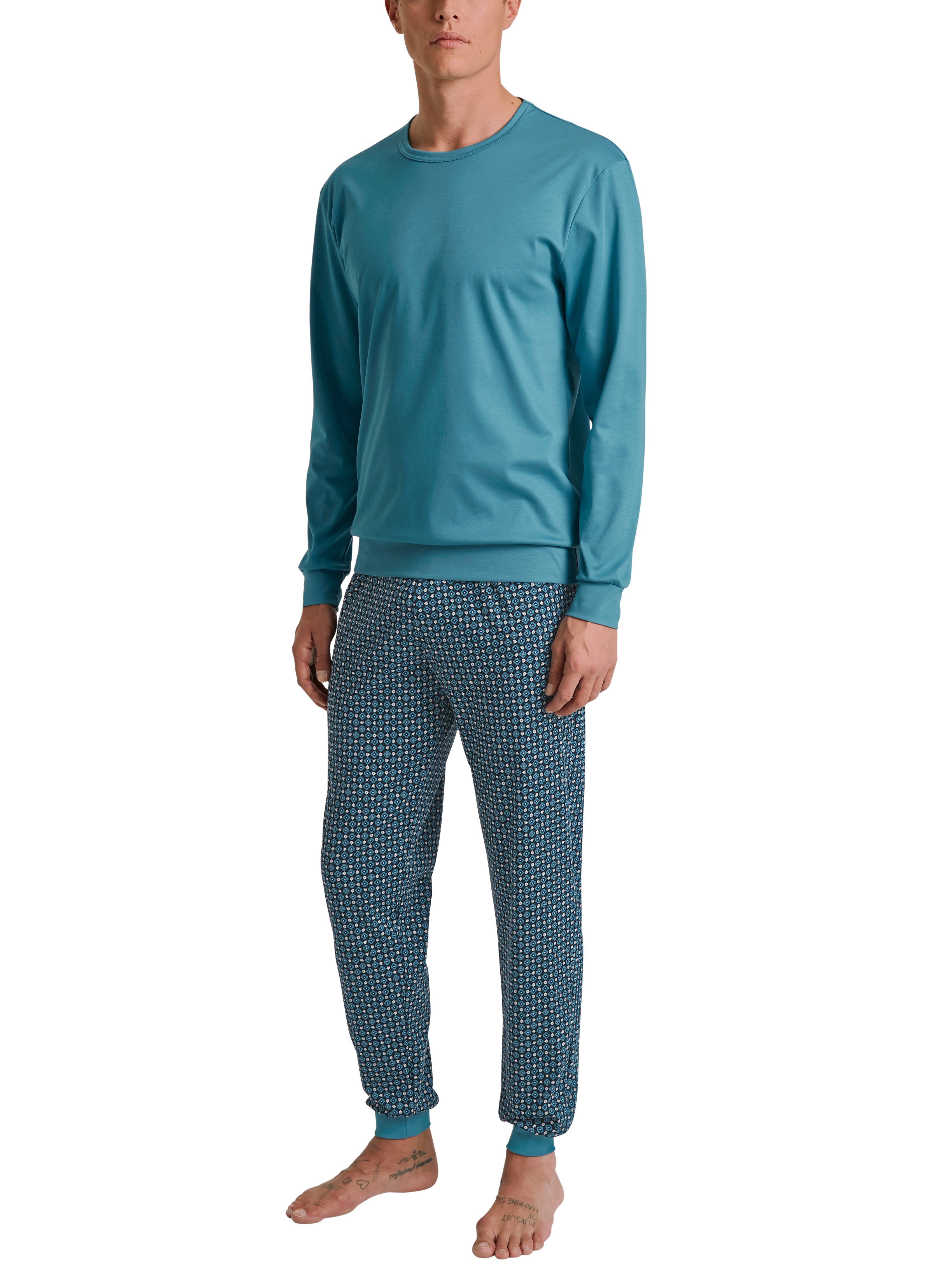 CALIDA Pyjama Relax Streamline 2 met zachte ribboorden (2-delig)