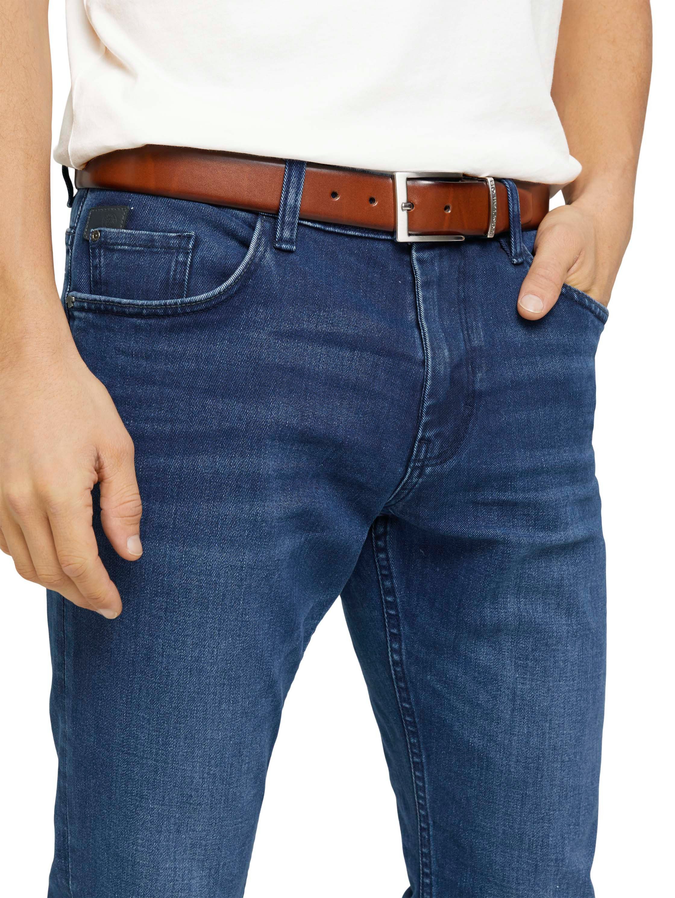 Tom Tailor Leren riem TTBILL 3.5 cm brede herenriem, vrijetijd- en pakriem, tot maat 120