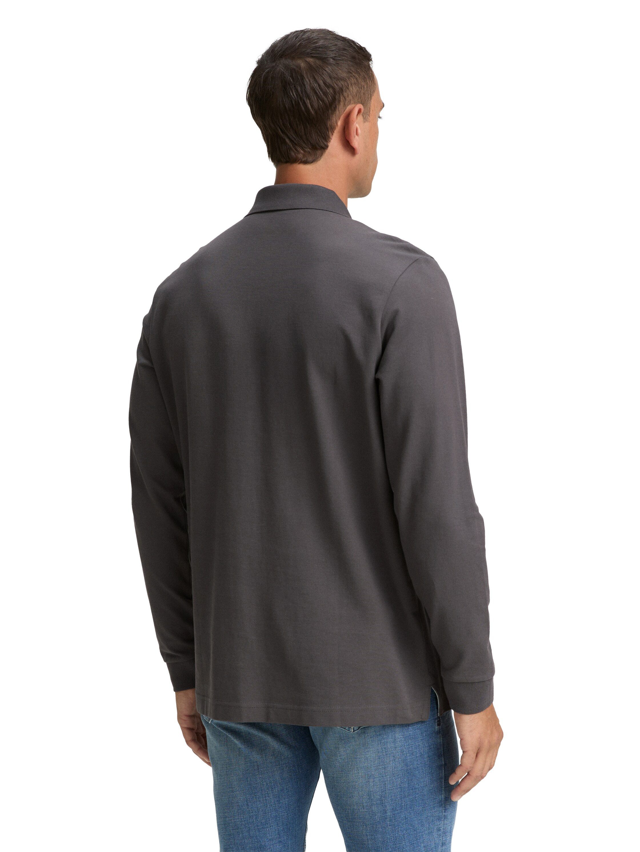 Tom Tailor Poloshirt met lange mouwen met logoborduursel
