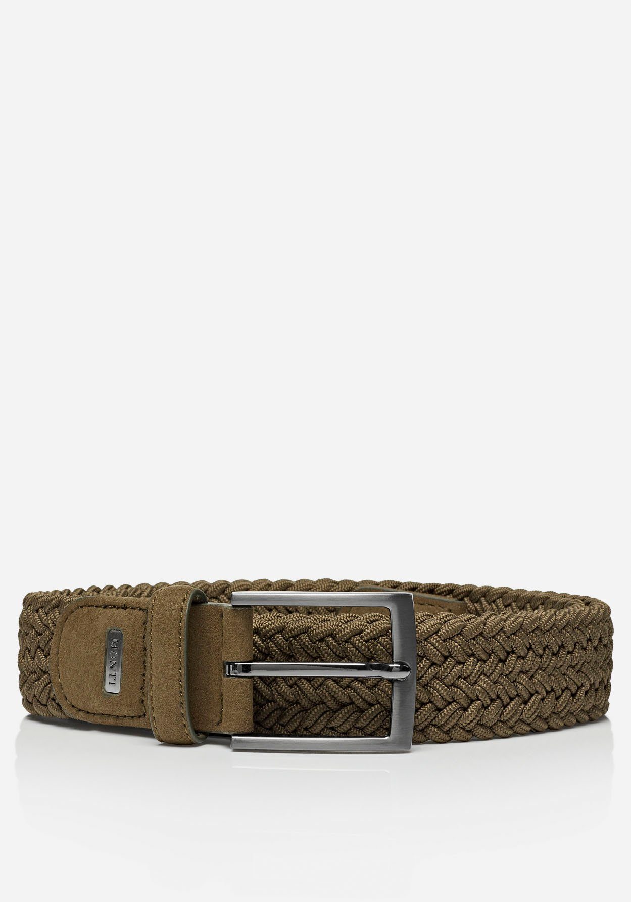 MONTI Leren riem Havanna Gevlochten riem