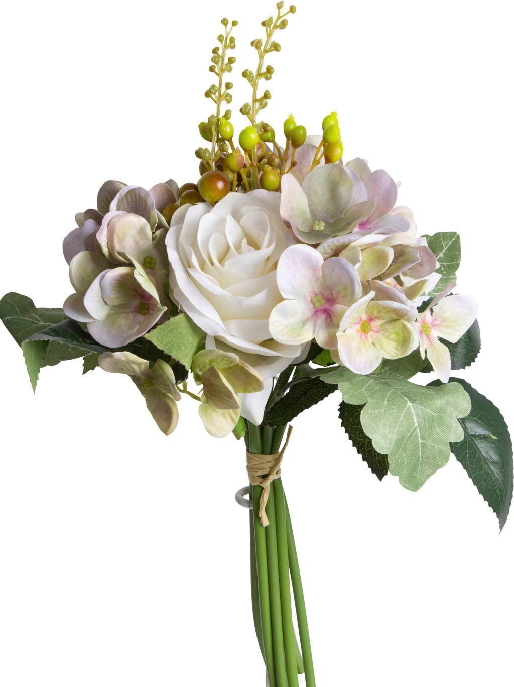 Botanic-Haus Kunstbloem Rozen/hortensia's (1 stuk) kunstbloemen beige