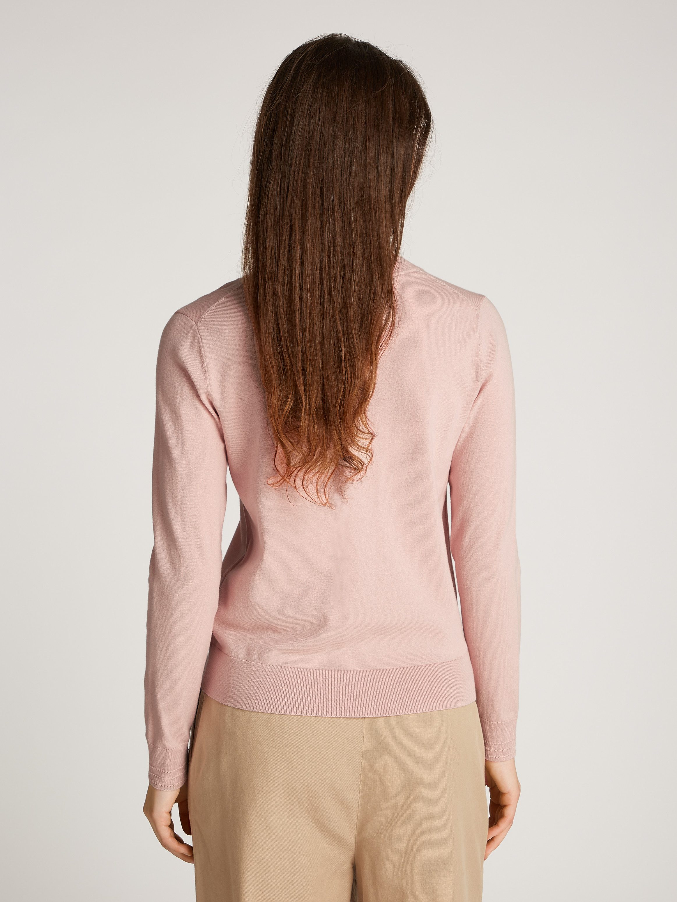 Tommy Hilfiger Trui met V-hals met logoborduursel