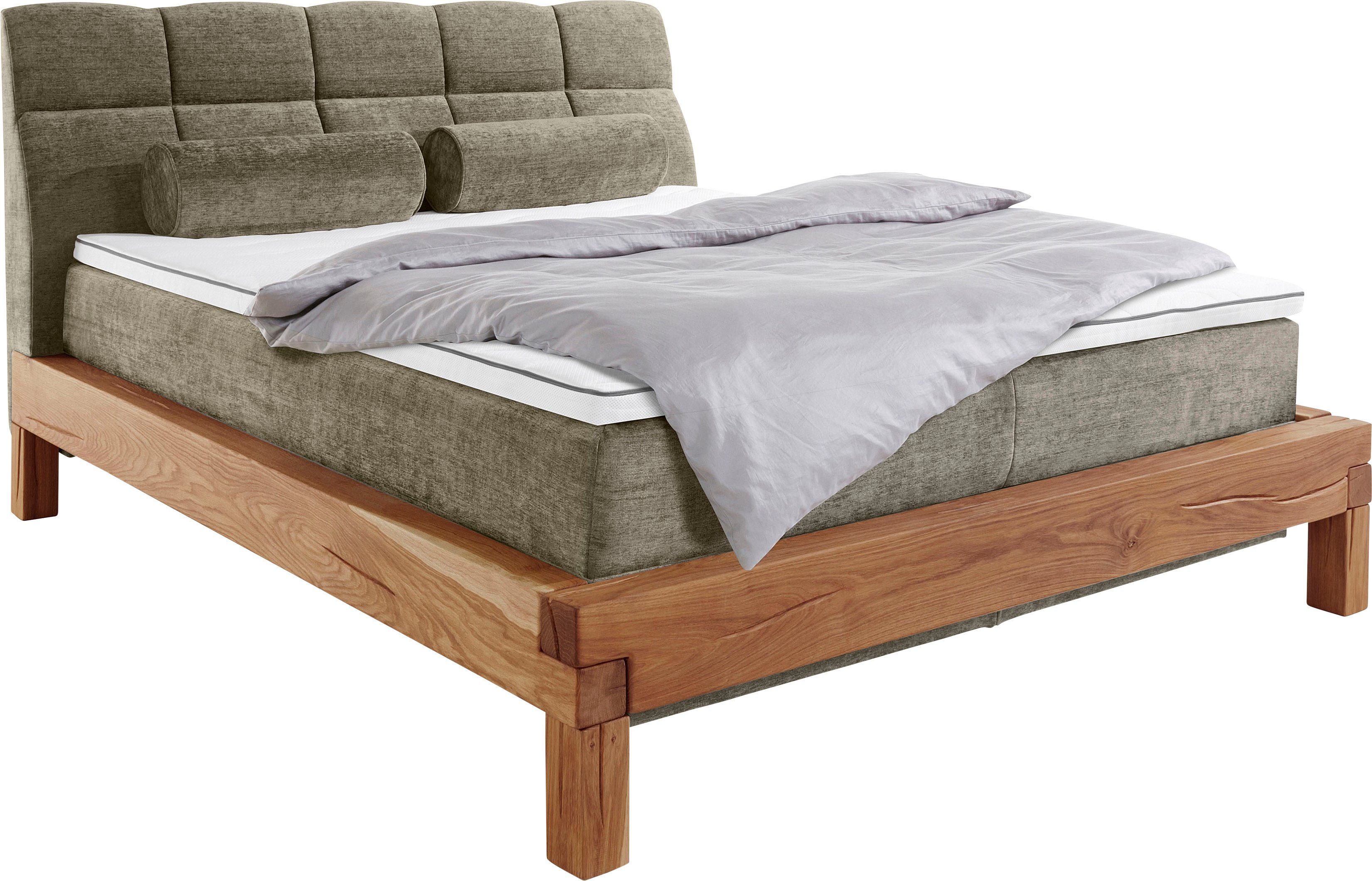 Home affaire Boxspring Villads Ligoppervlak: 160x200 cm van balkeiken, inside-boxspringonderbouw