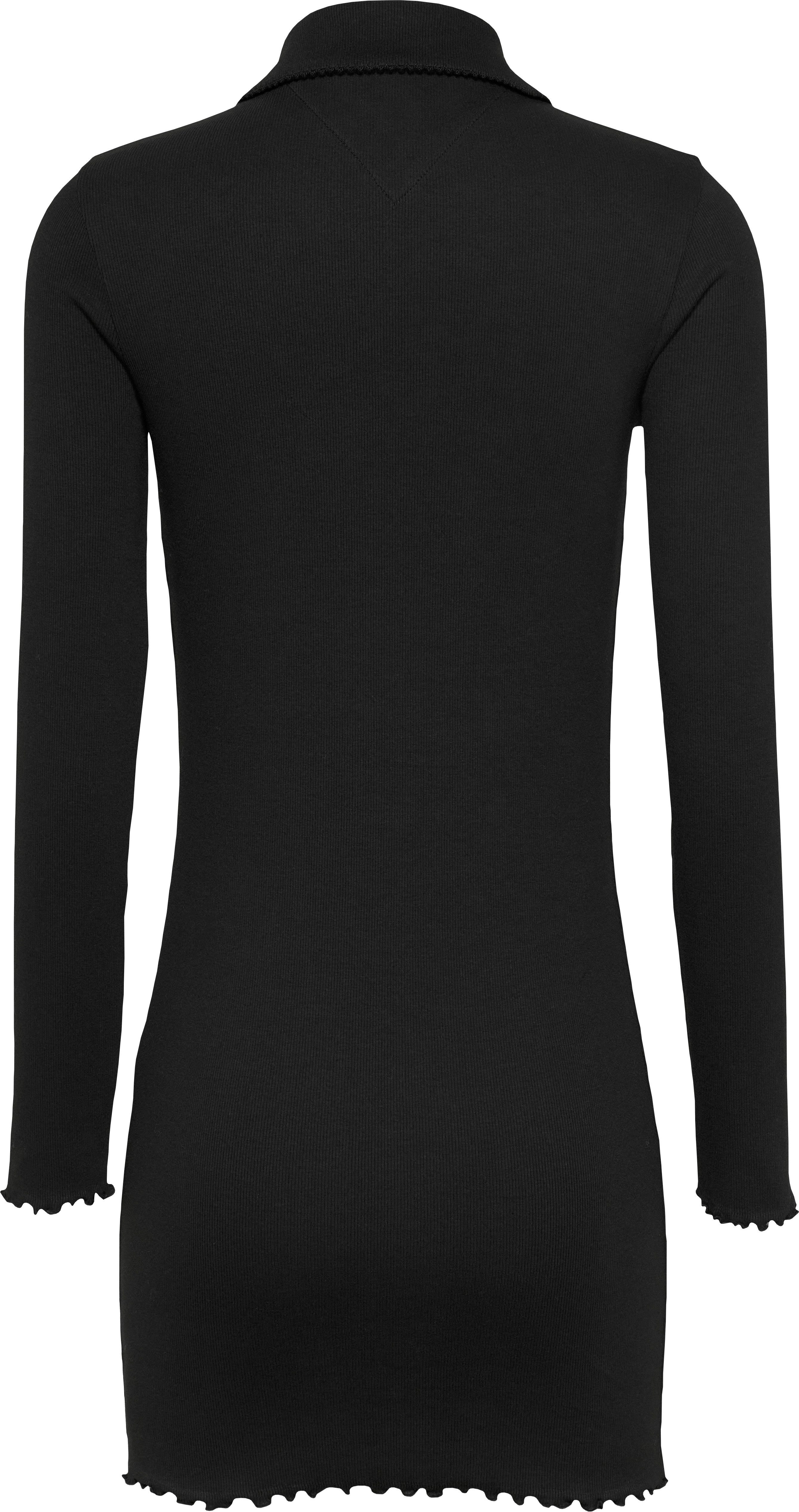 TOMMY JEANS Polojurk TJW LS SCALLOP RIB POLO DRESS