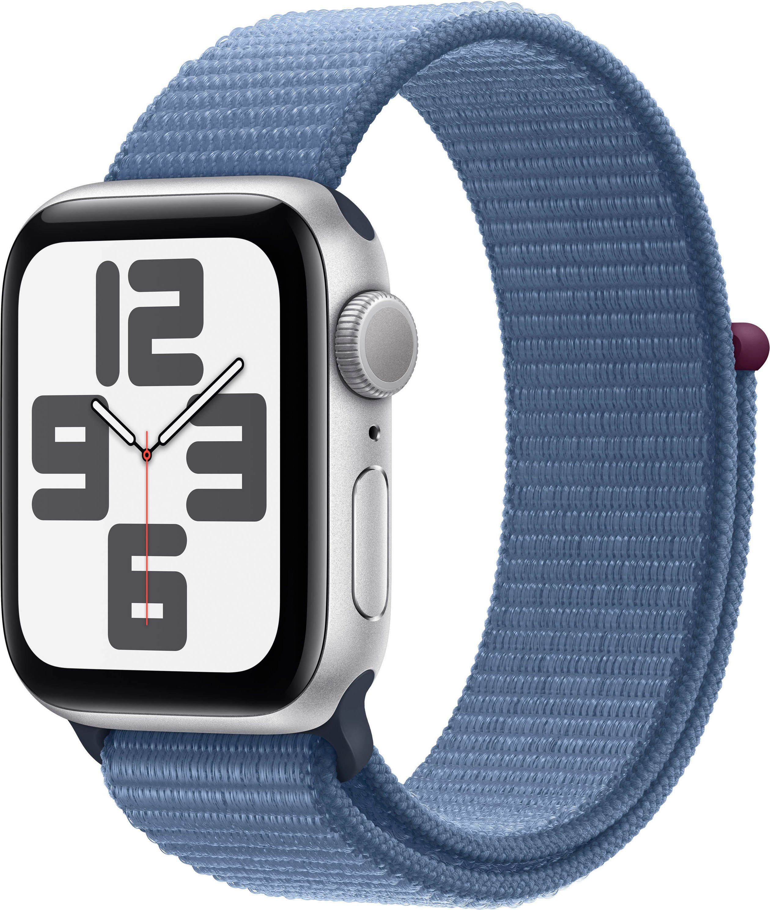Apple Watch SE (2023) GPS 40 mm Aluminium kast Sport loop Winterblauw