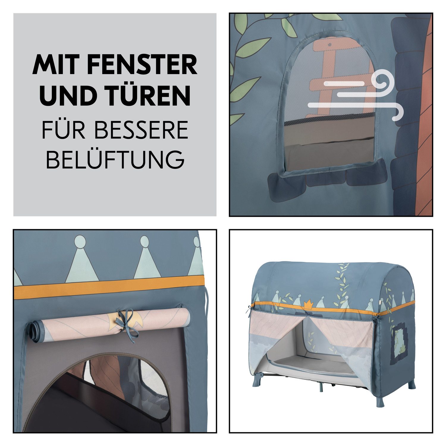 Hauck Bed tent Travel Bed Cover, Palace Aanvulling voor hauck reisbedden (120 x 60 cm)