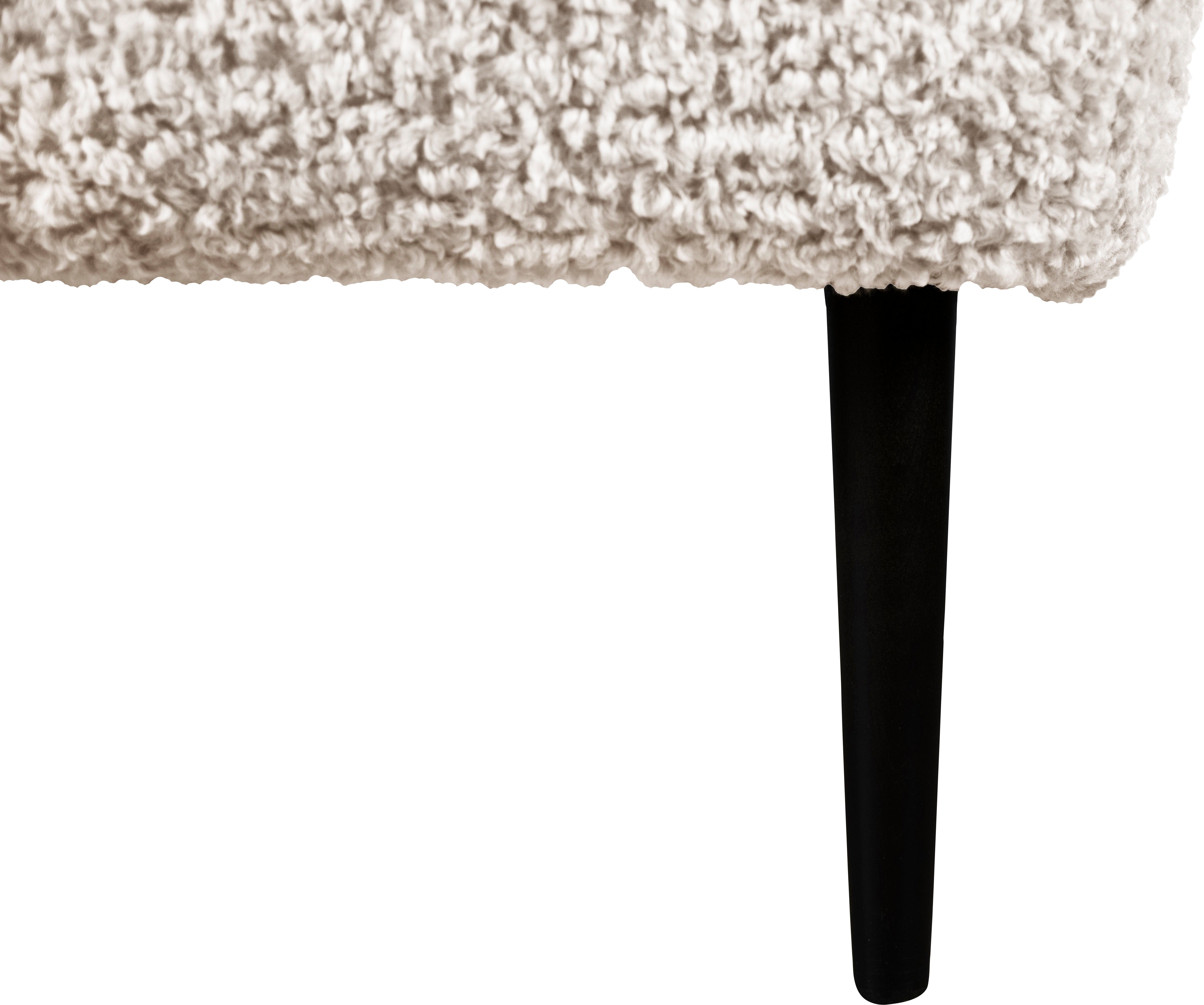 LeGer Home by Lena Gercke Fauteuil Dinah Knoopdetails op de achterkant, naar keuze met of zonder poef/voetenbank