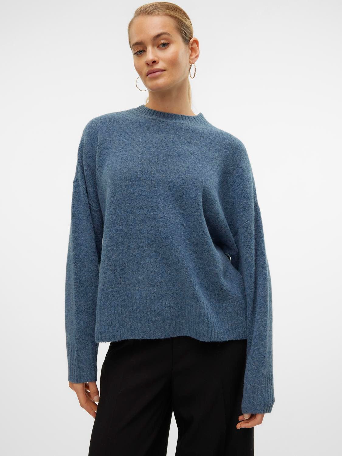 Vero Moda Gebreide trui VMBOOM LS O-NECK PULLOVER GA NOOS