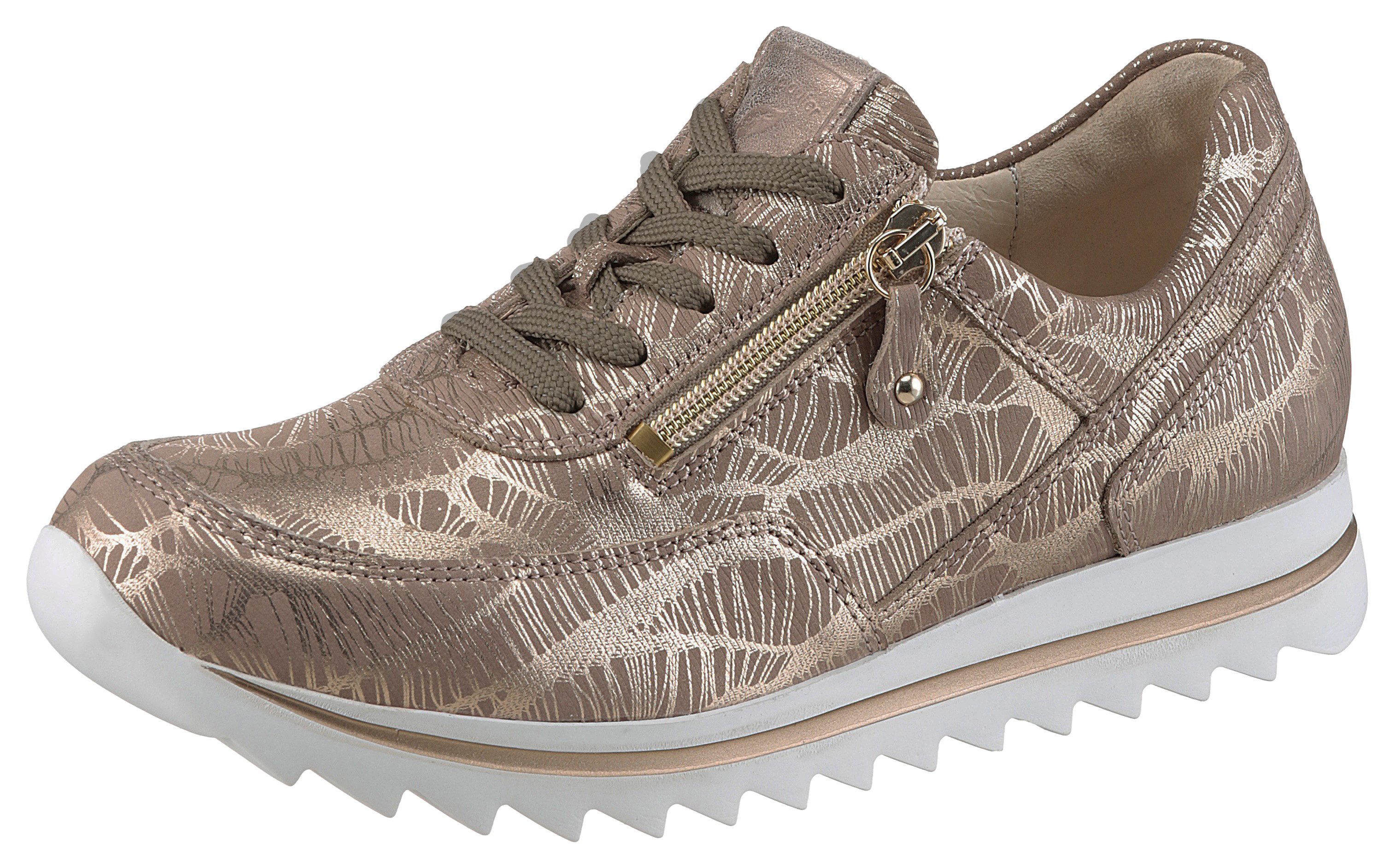 Waldläufer Sneakers met sleehak Haiba , veterschoenen, lage schoen, vrijetijdsschoen in comfortabele breedte h (=zeer breed) dames sleehak sneakers