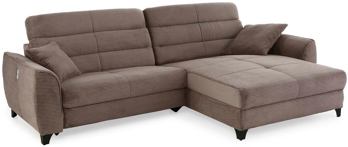 Jockenhöfer Gruppe Hoekbank Double One L-vorm met 2 x 120 cm brede, elektrisch verstelbare relaxfuncties