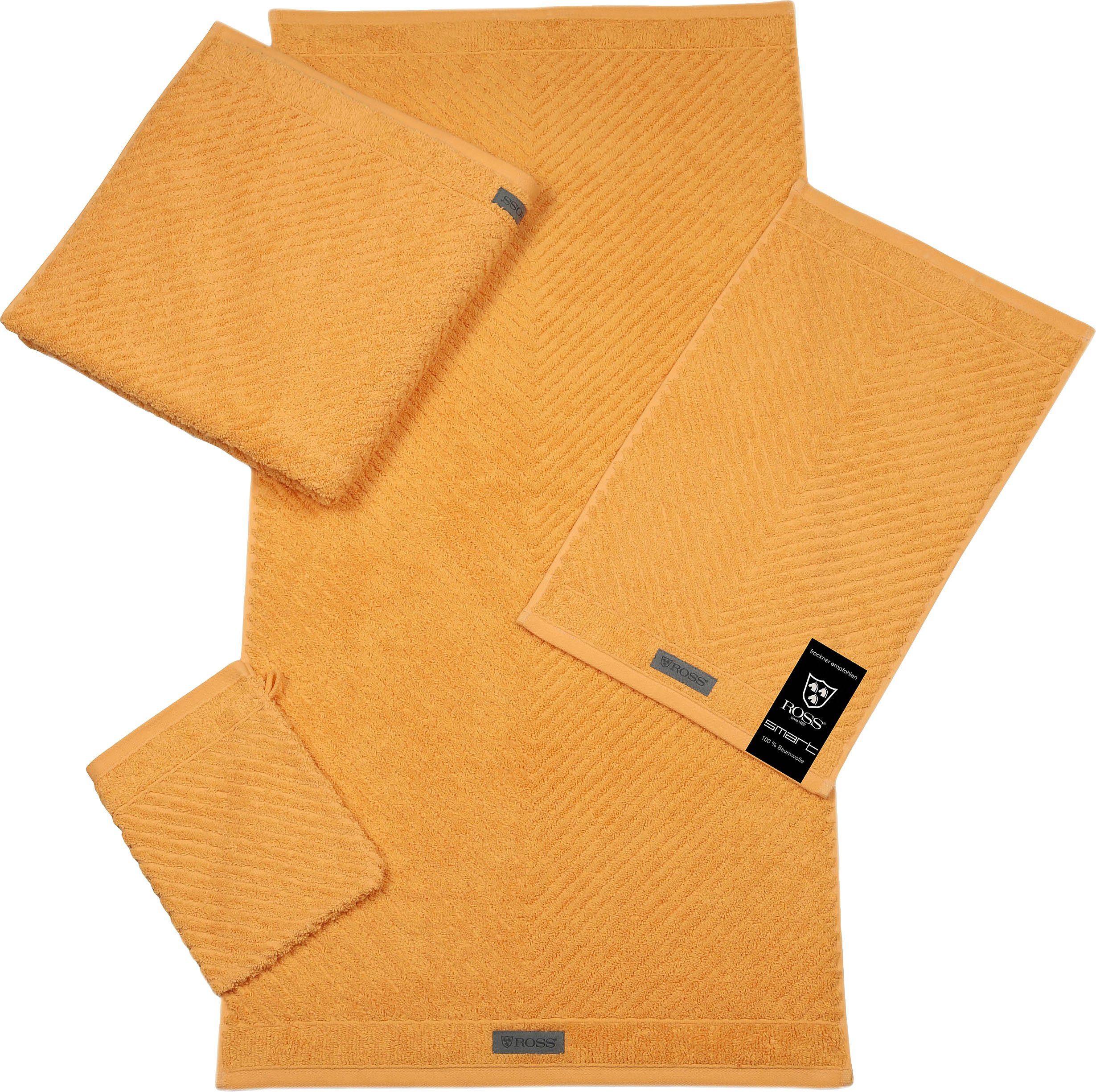 ROSS Washandje Smart Uni-rib met velourslabel (6 stuks)