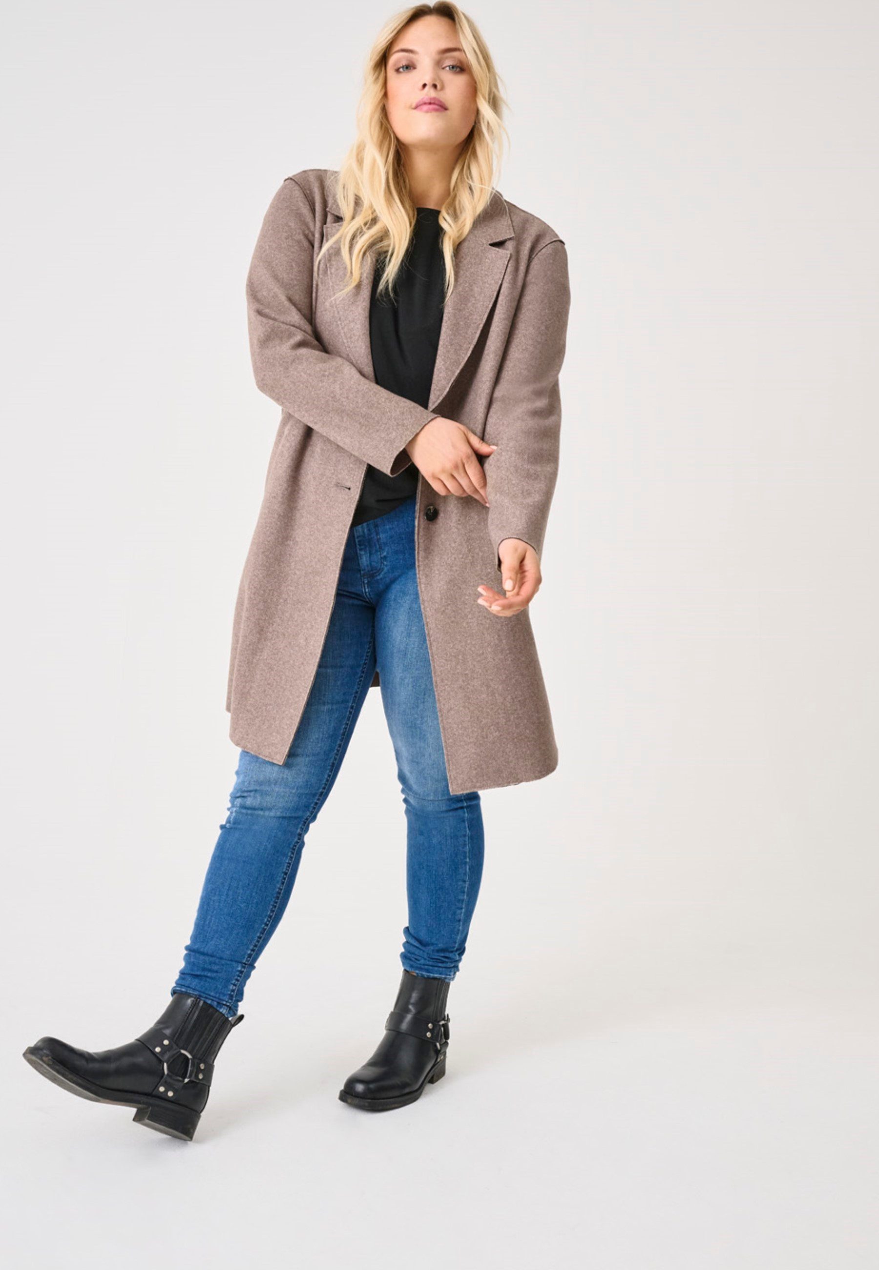 ONLY CARMAKOMA Korte jas CARNEW CARRIE BONDED COAT CC OTW