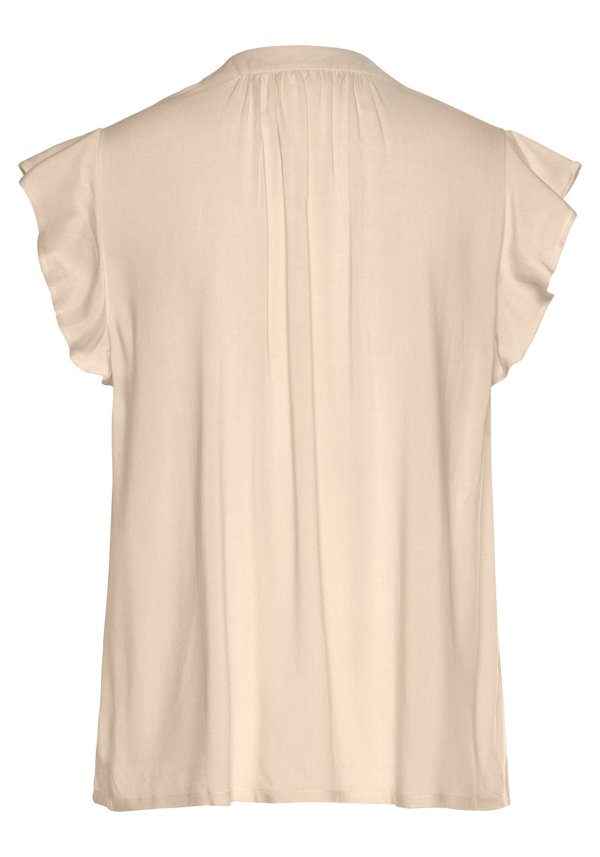 Lascana Blouse zonder sluiting met ruches-mouwen korte mouwen blouse elegant
