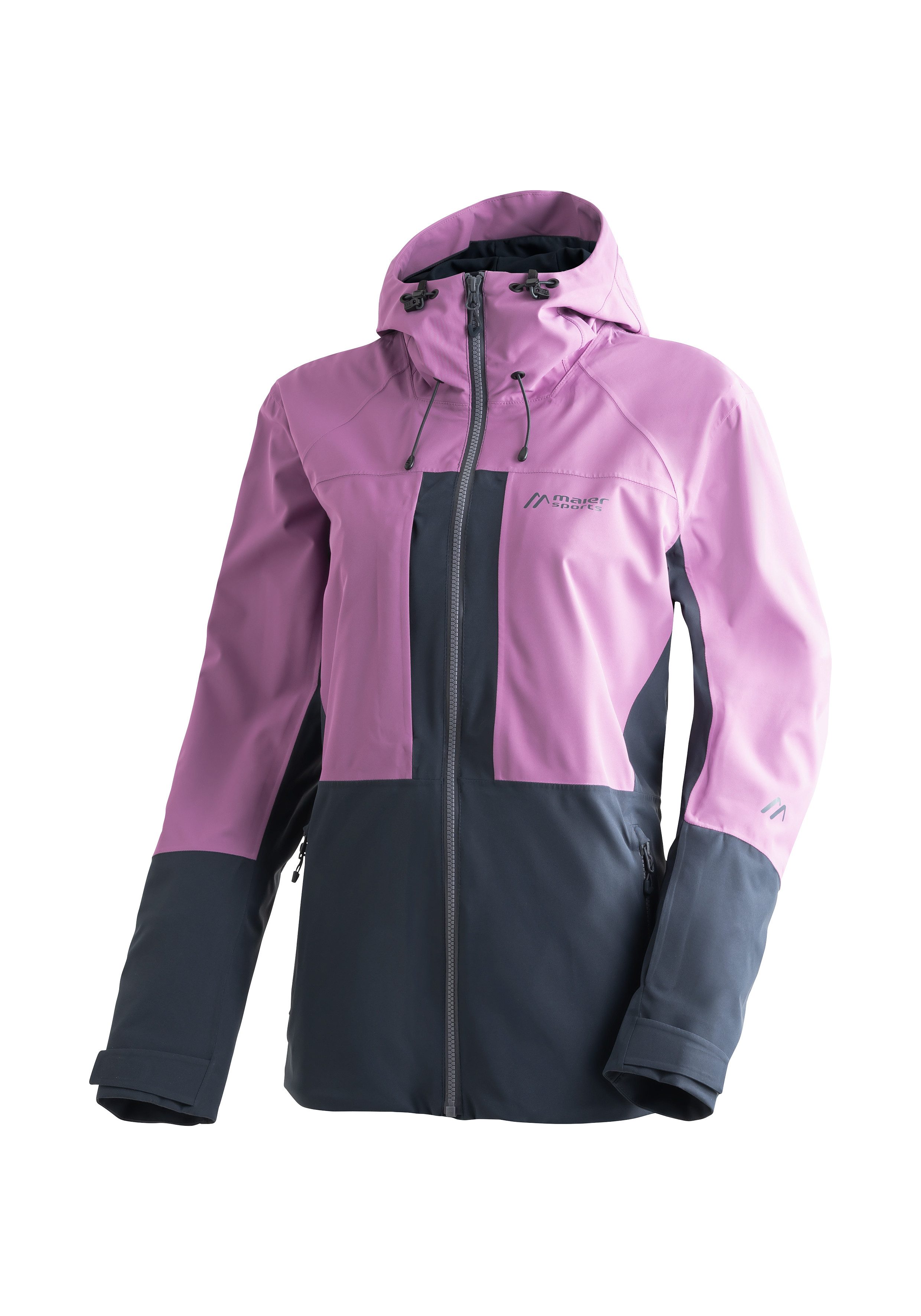 Maier Sports Functioneel jack Lindon W Dames outdoorjas waterdicht ritszakken capuchon