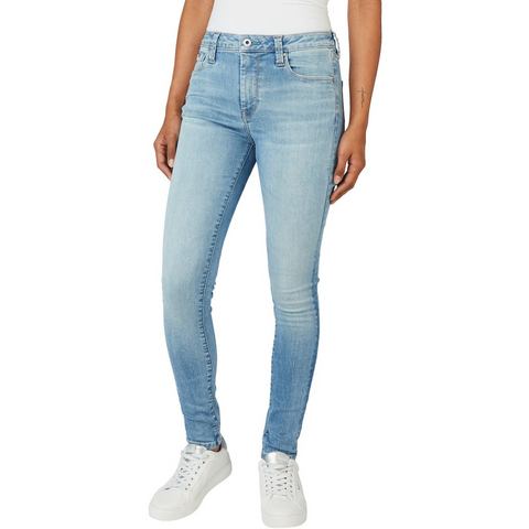 NU 20% KORTING: Pepe Jeans Skinny jeans REGENT Skinny pasvorm met hoge band van als zijde comfortabe