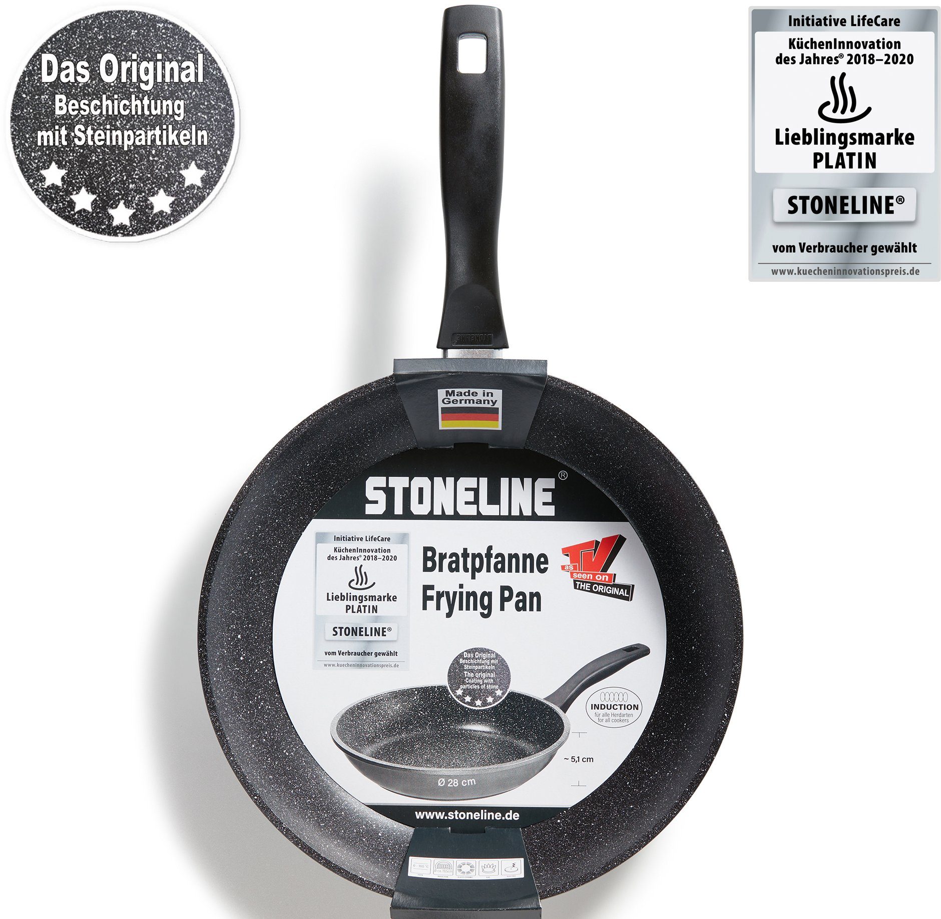 STONELINE Koekenpan STONELINE®- keramische coating, inductie (1-delig)