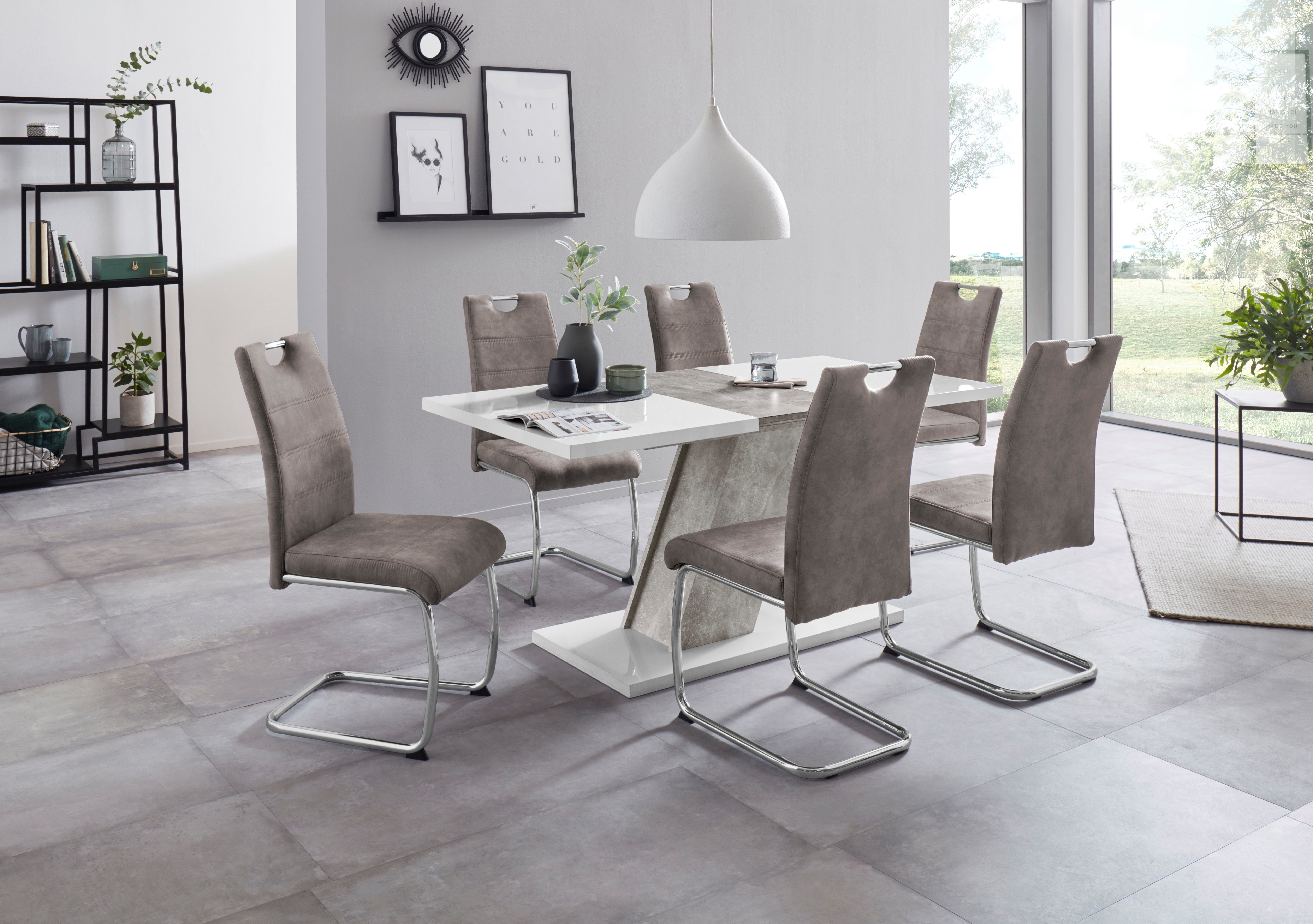 HELA Vrijdragende stoel Flora, eetkamerstoelen Vrijdragende stoel set: 1, 2 of 4 stuks, hoog zitcomfort