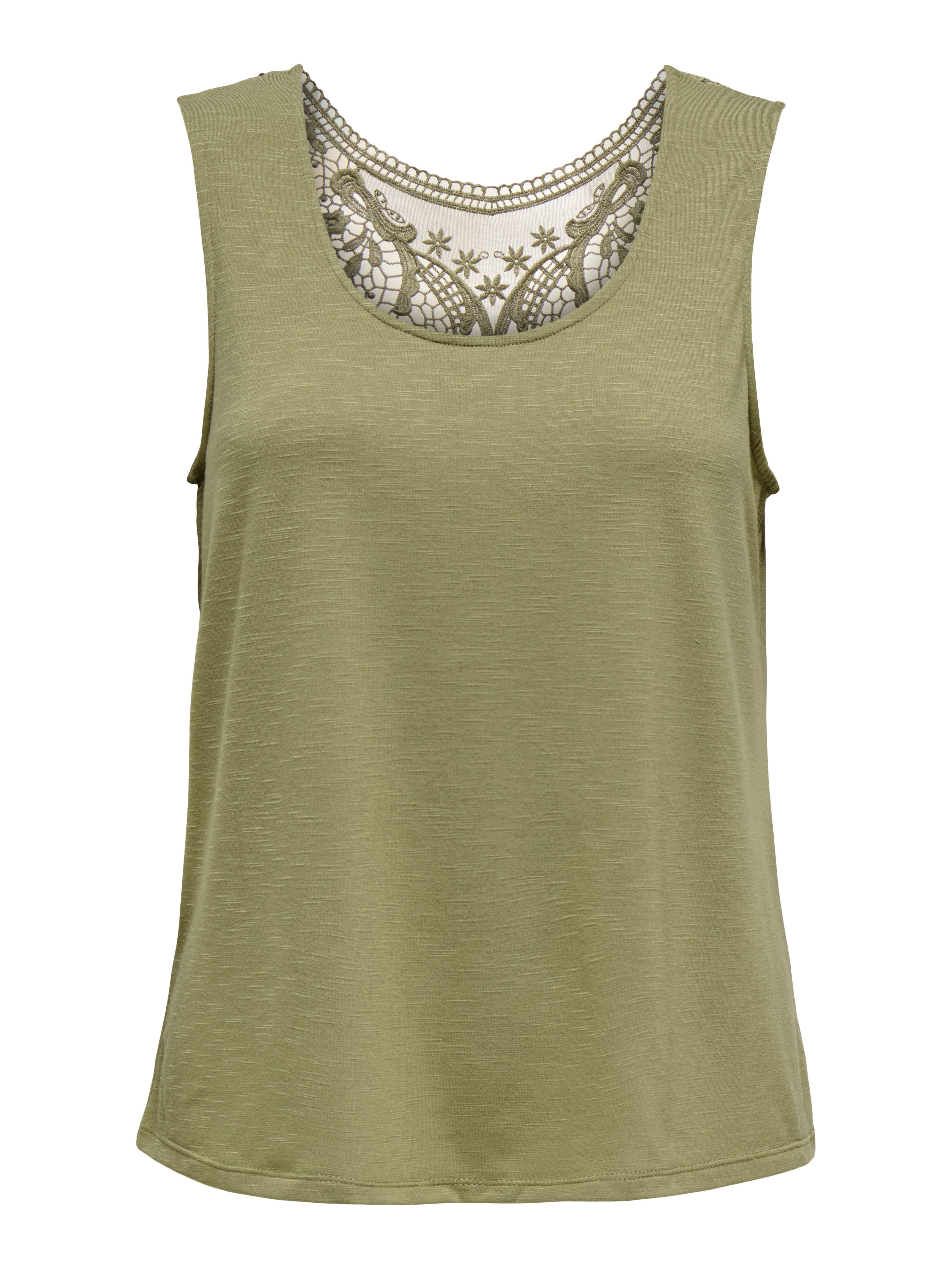 Only Kanten top ONLFREDA S/L U-NECK MIX TOP BOX JRS