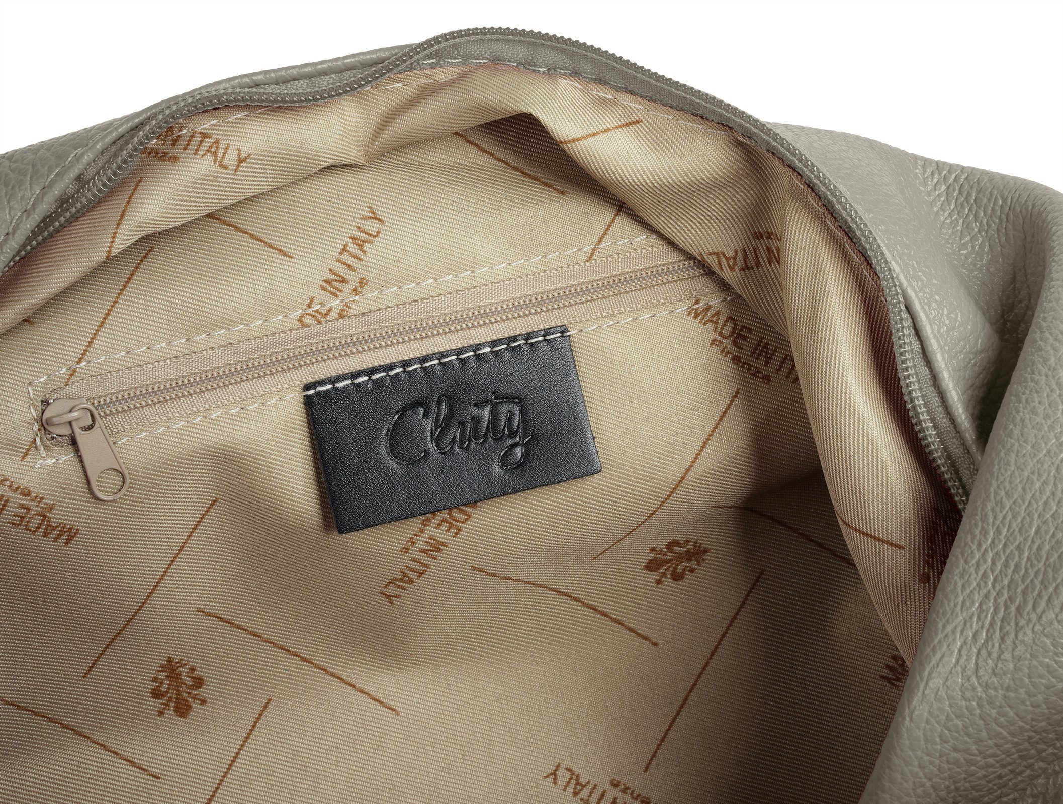 Cluty Shopper echt leer, made in italy
