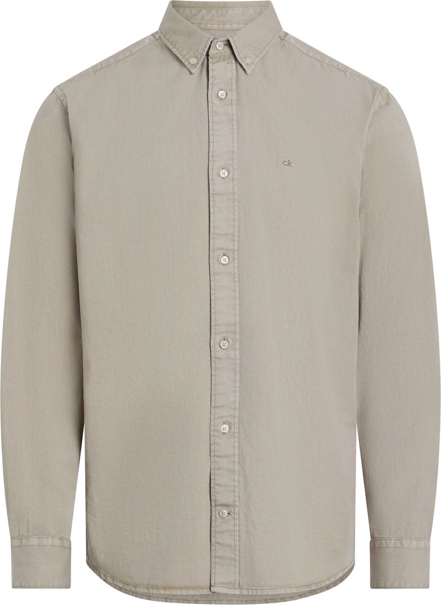 Calvin Klein Overhemd met lange mouwen GARMENT DYED LW TWILL L/S SHIRT