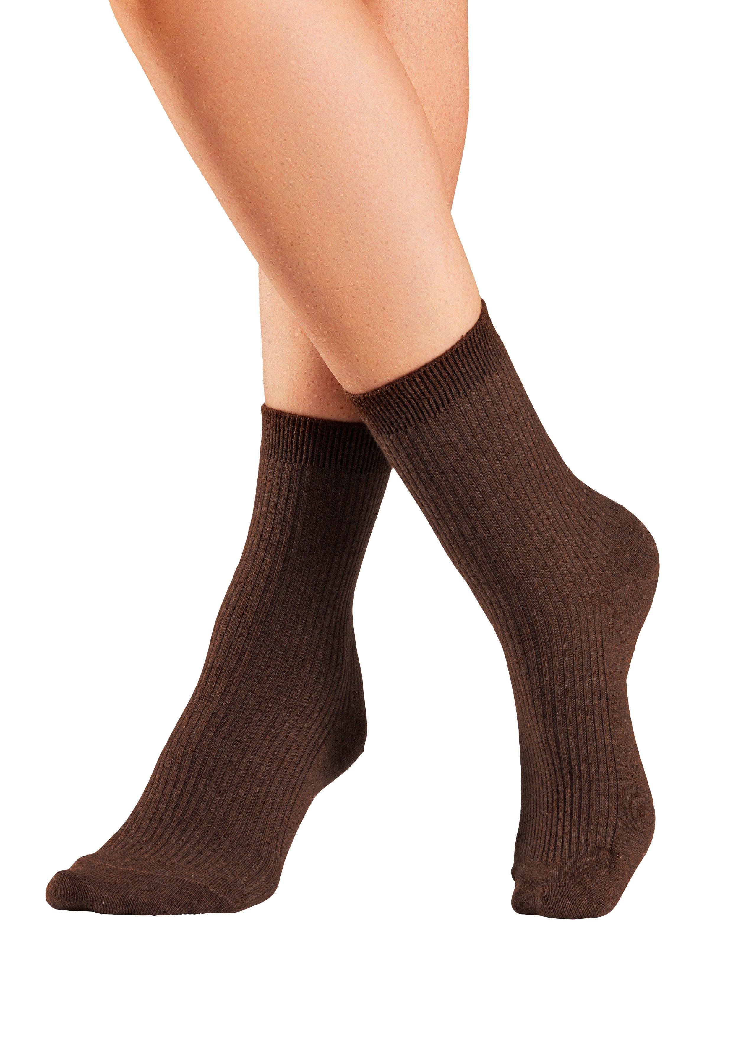 Lavana Basic sokken met fijne rib (set, 5 paar)