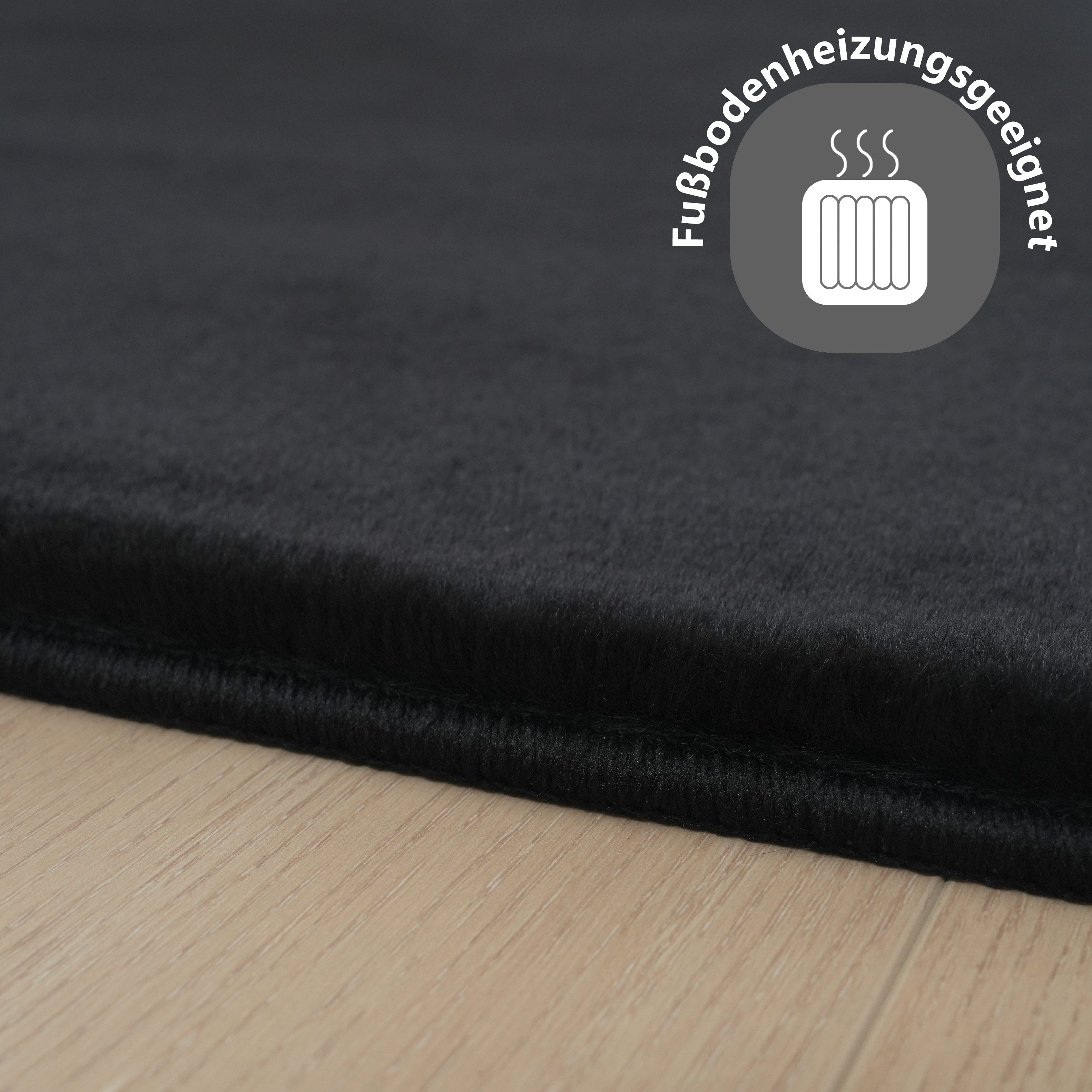 Leonique Vachtvloerkleed Balu, kunstfellteppich, modern, langpolig tapijt Konijnenbont-gevoel, behaaglijk, zacht, woonkamer, slaapkamer