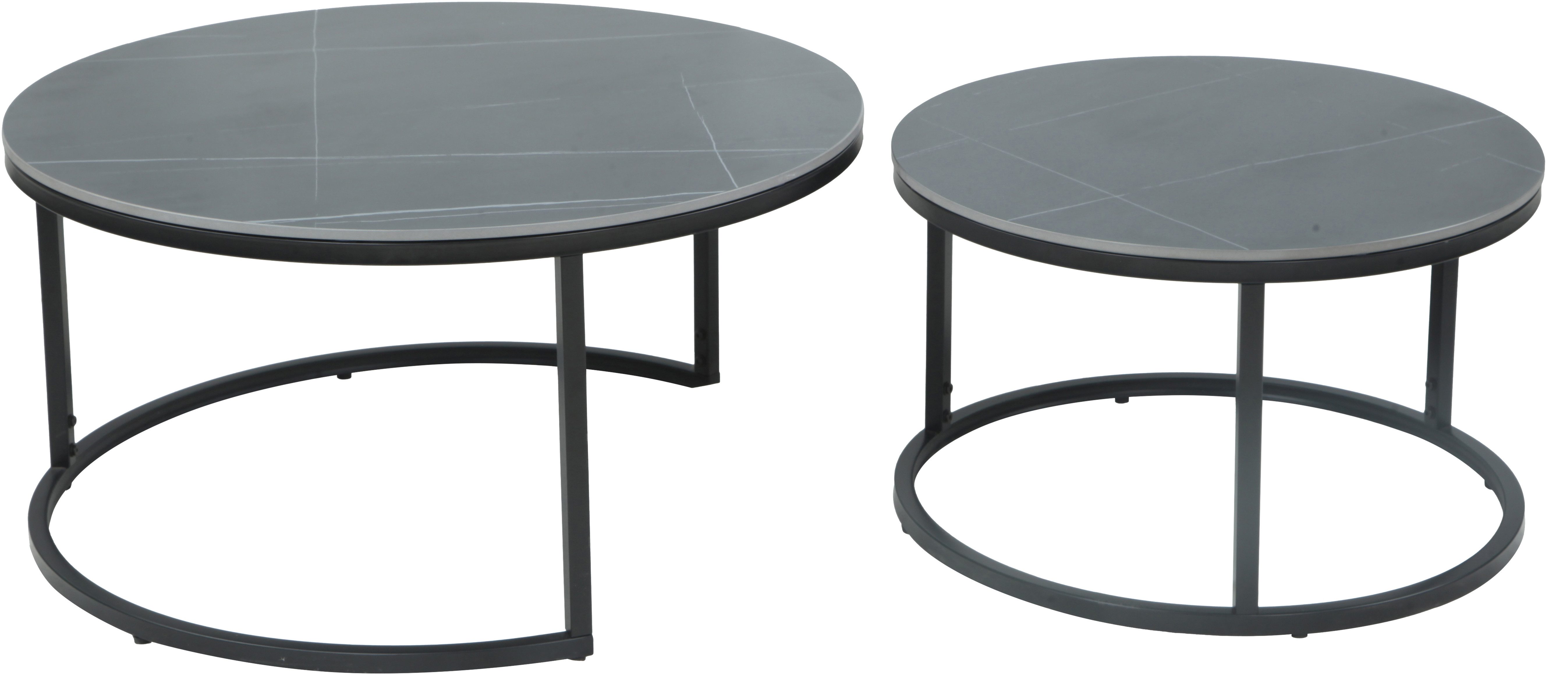 HELA Salontafel LUIS Topseller 2-delige set, 12mm sintersteen, marmerlook, boho salontafel (set, 2 stuks)