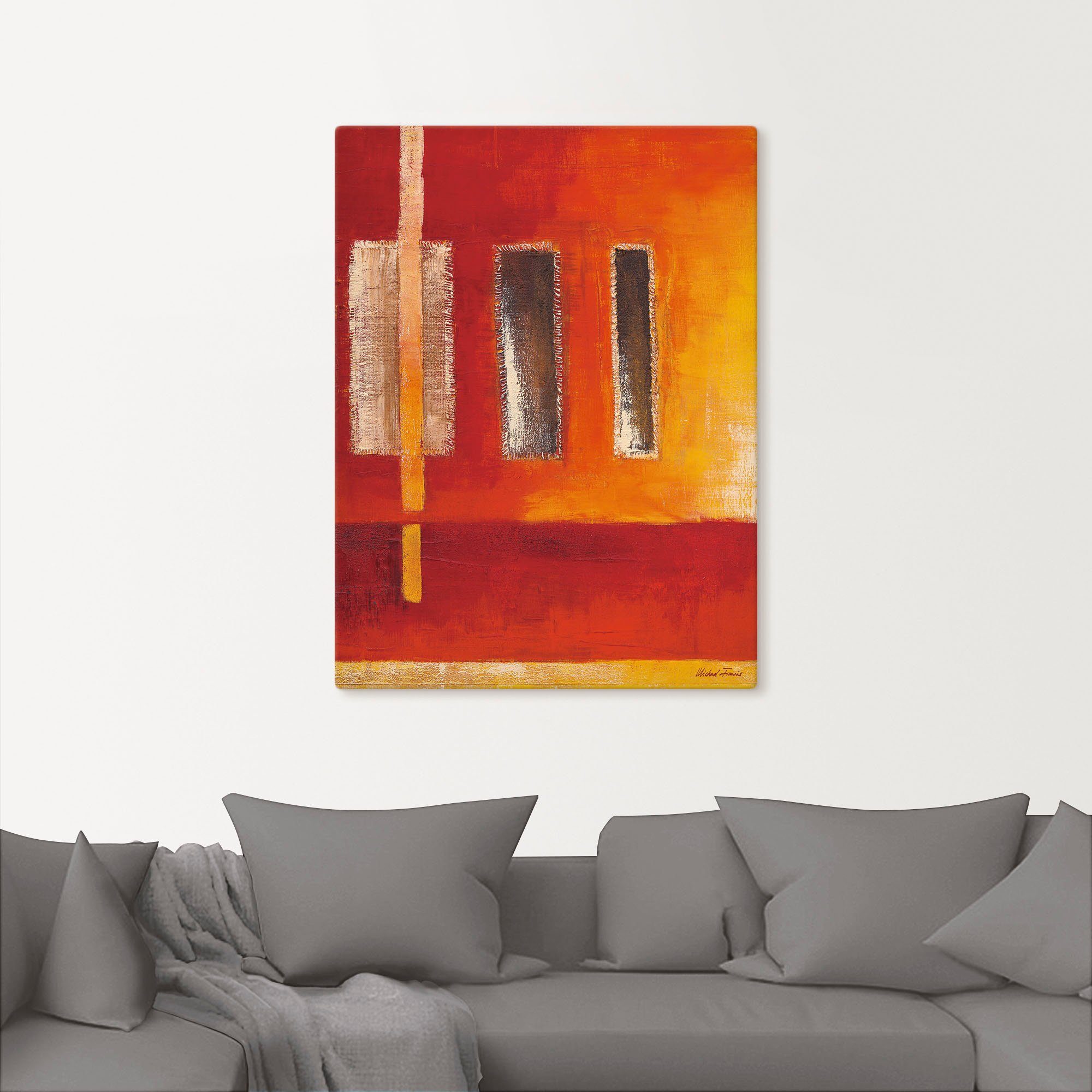 Artland Artprint Velden I - abstract als artprint op linnen, poster in verschillende formaten maten