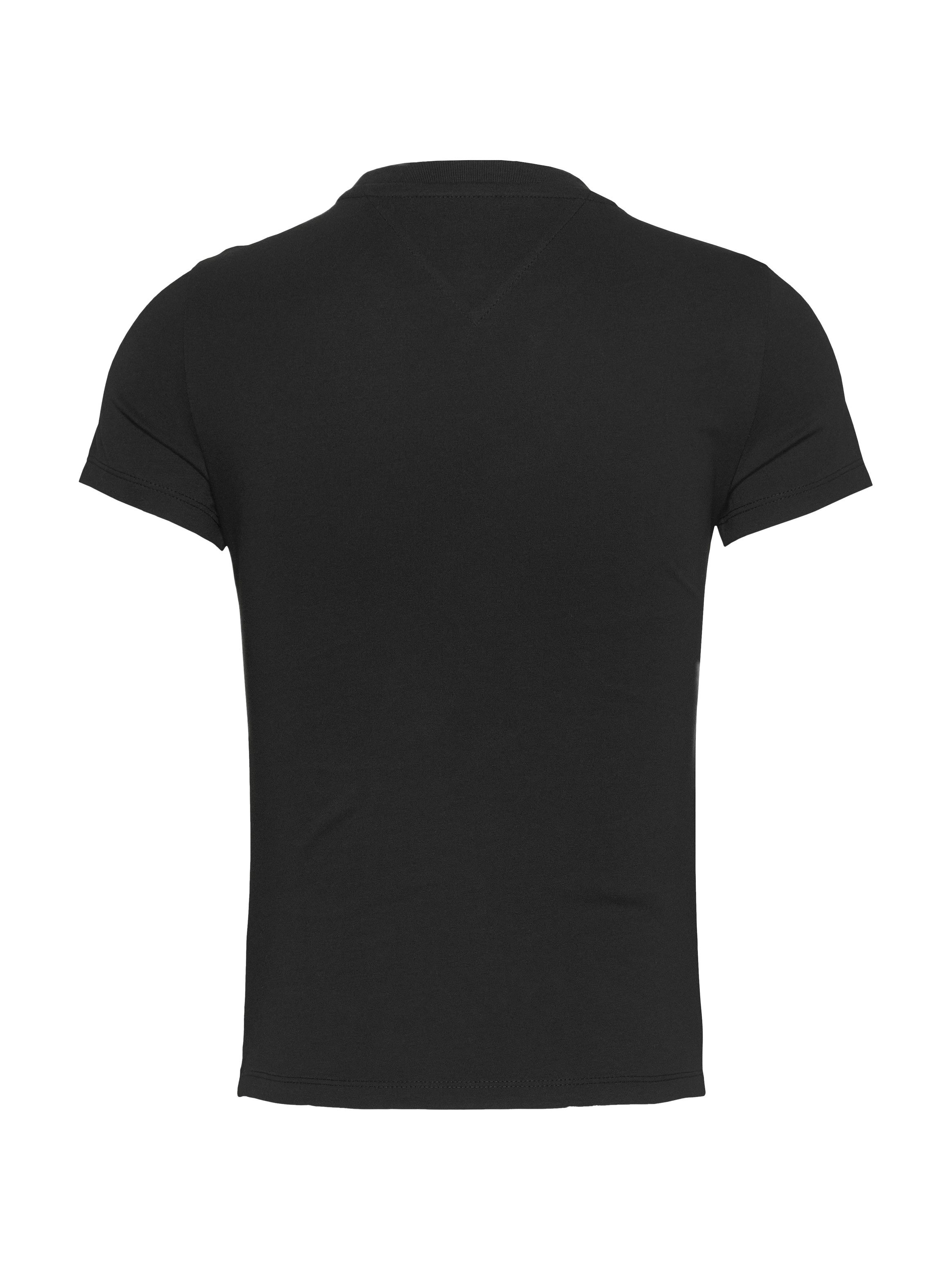 Tommy Jeans Curve Shirt met ronde hals Shirt TJW SLIM ESSENTIAL in grote maten logoprint op borsthoogte met logoborduring
