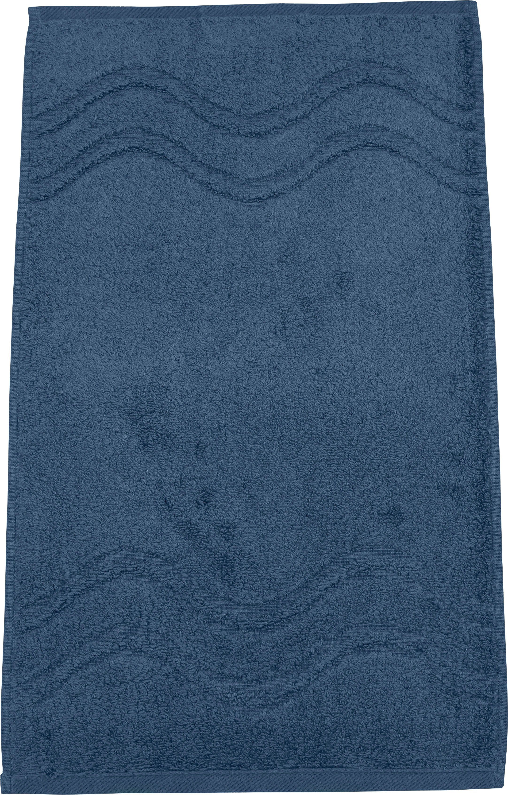 ROSS Gastendoek Cashmere feeling met golven-randdessin (6-delig)