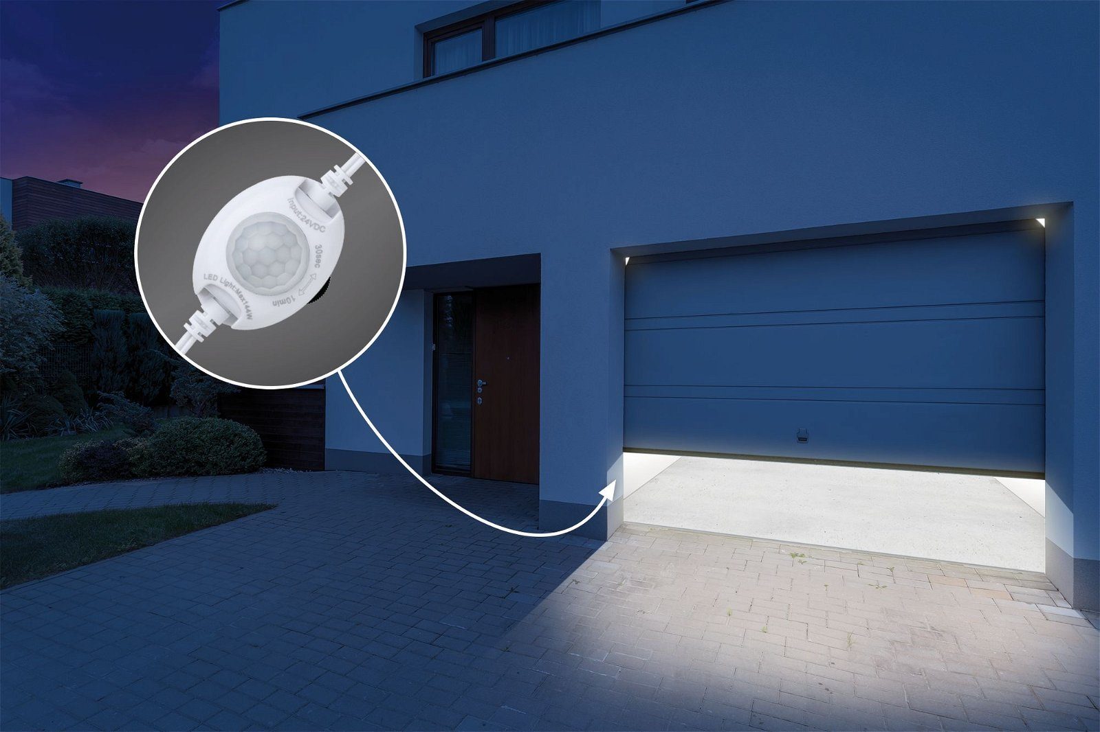 Paulmann Led-strepen MaxLED Night PIR Sensor 24V DC max 144W Wit kunststof (1 stuk)
