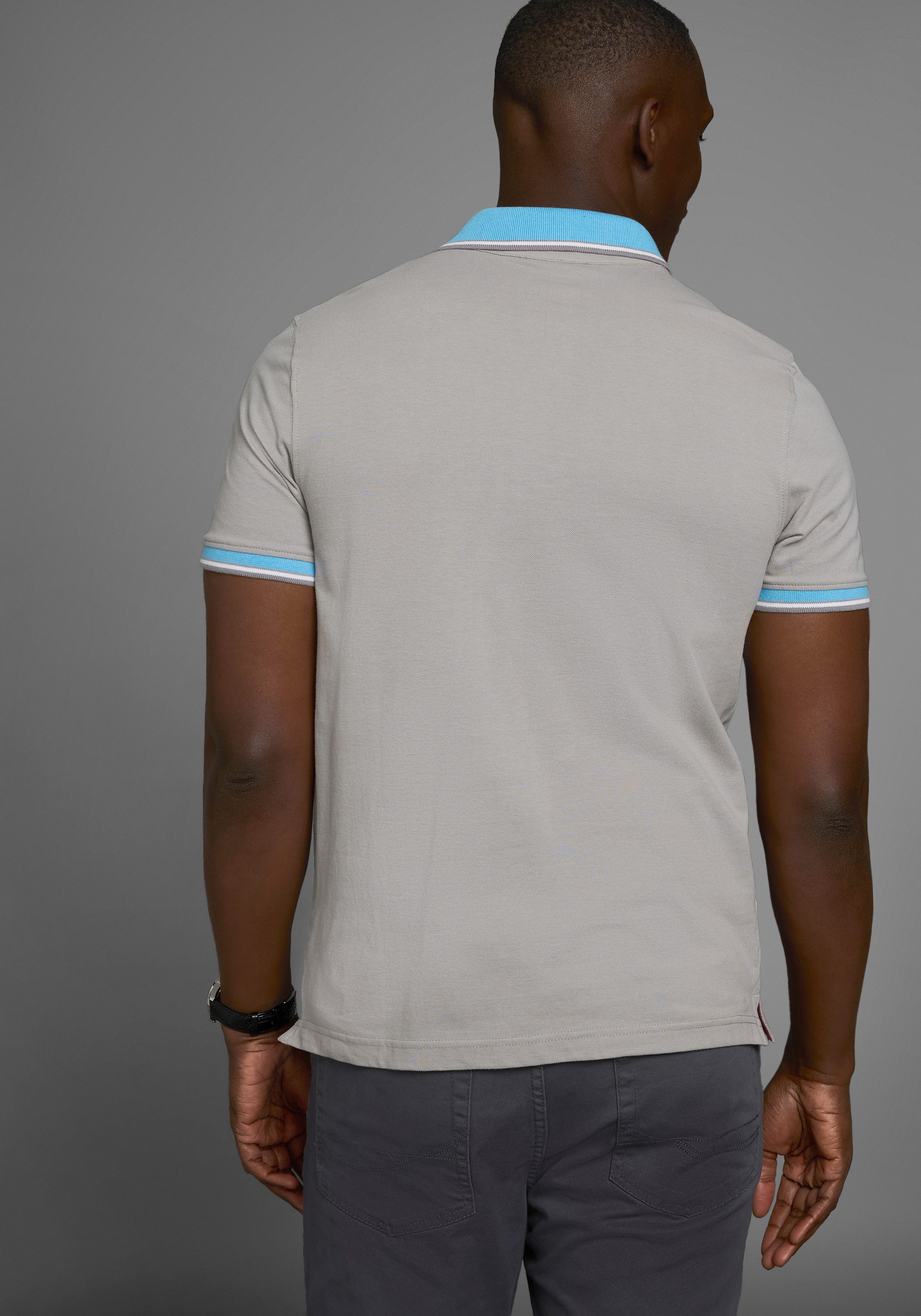 Man's World Poloshirt Korte mouwen, casual pasvorm, bedrukt, polokraag