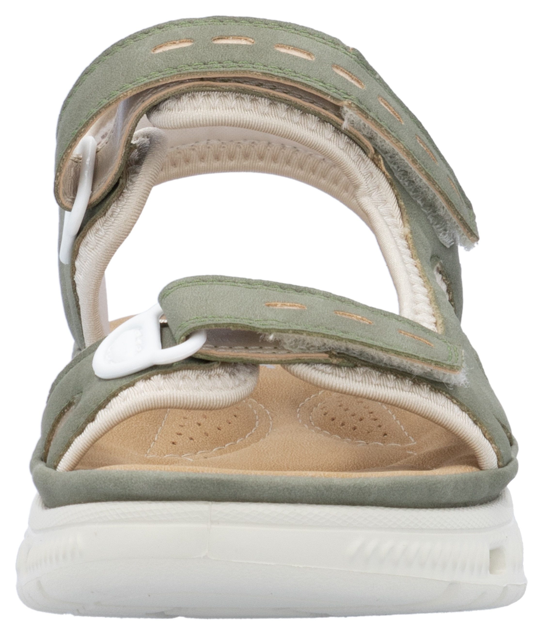 RIEKER Sport Sandalen Outdoorsandalen zomerschoen, sandaal, plateauhak met klittenbandsluitingen