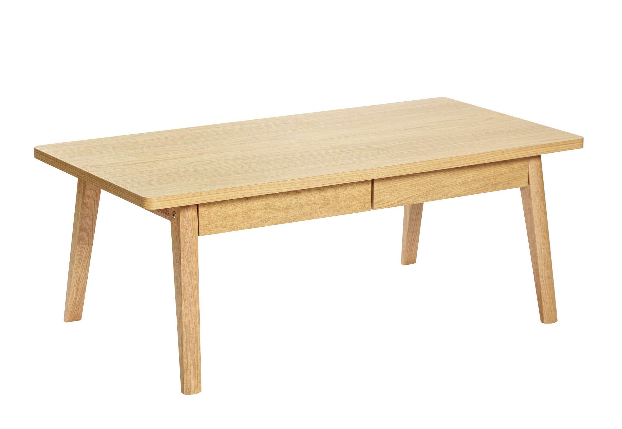 Woodman Salontafel NICE Breedte 120 cm, met 2 lades, echt houtfineer van eiken