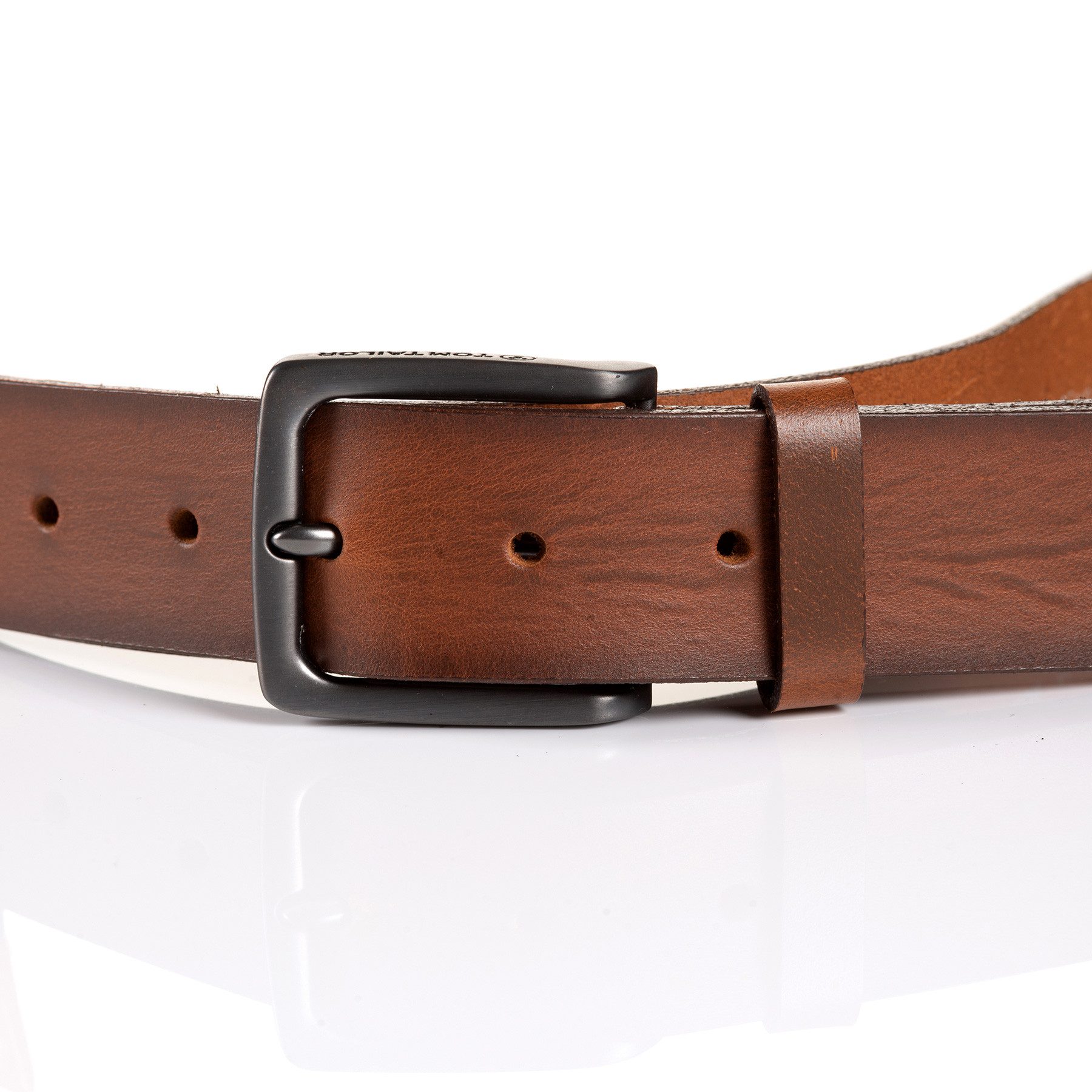 Tom Tailor Leren riem TTSCOTT 3,5 cm breed, herenriem, jeans en casual, tot maat 120