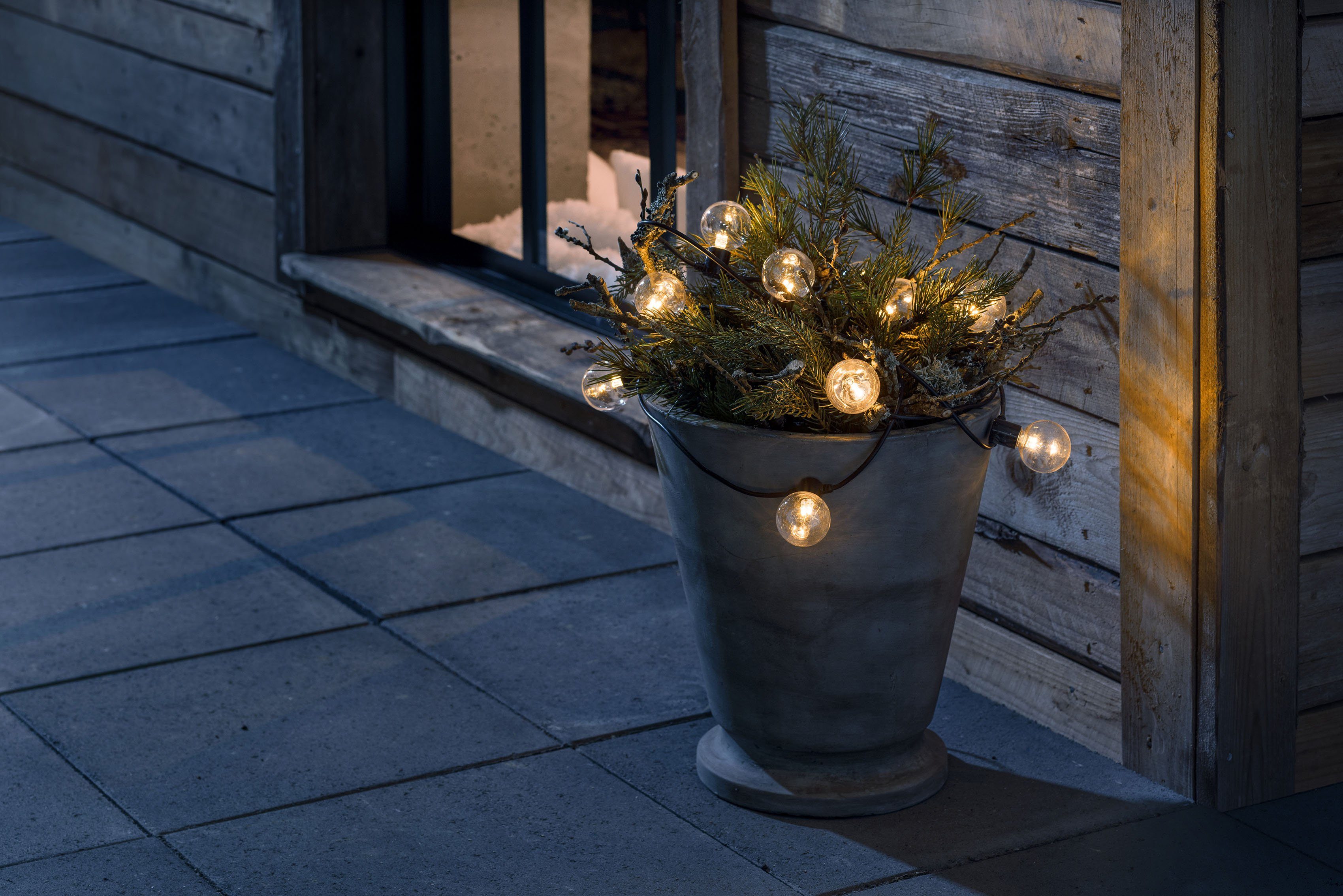 KONSTSMIDE Led-lichtsnoer Led biertuinverlichting, 10 heldere lampen / 20 amberkleurige dioden (1 stuk)